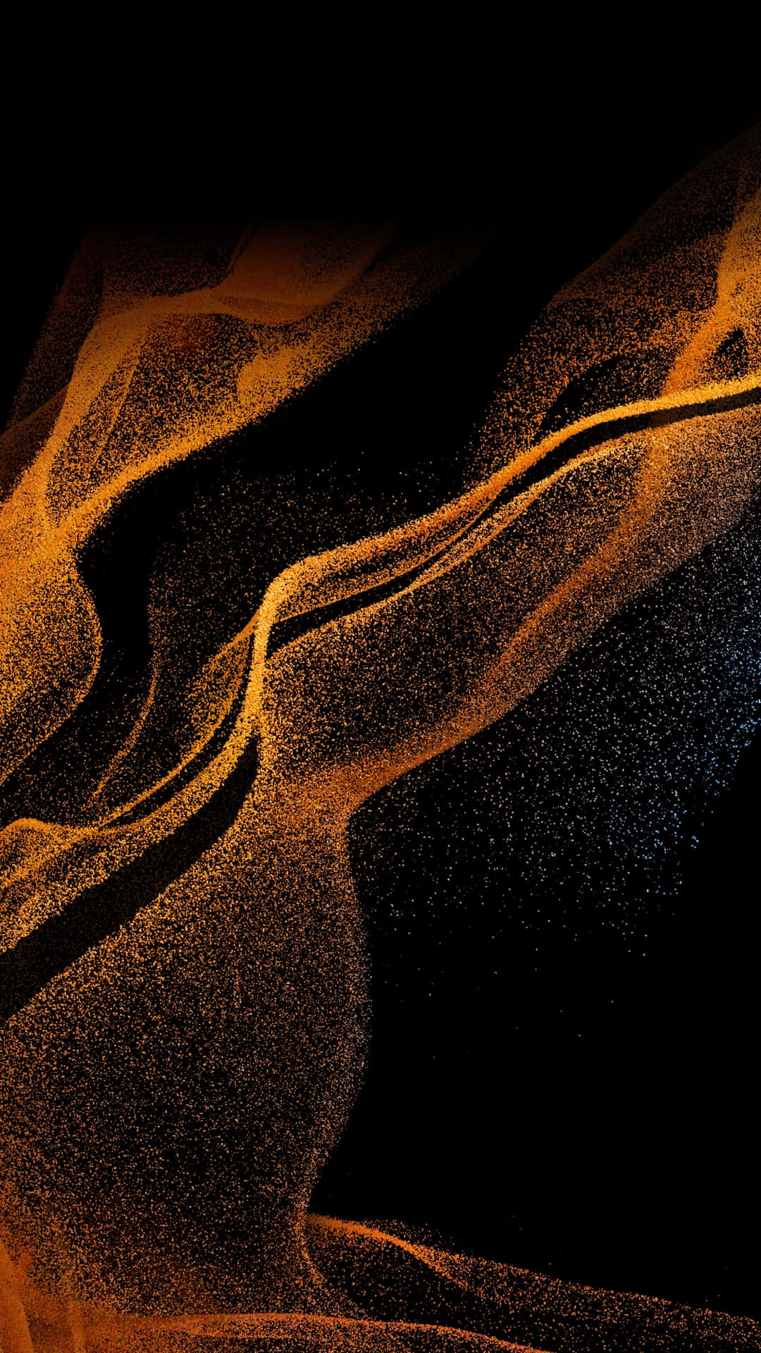 Abstract Golden Swirlson Black Background Background