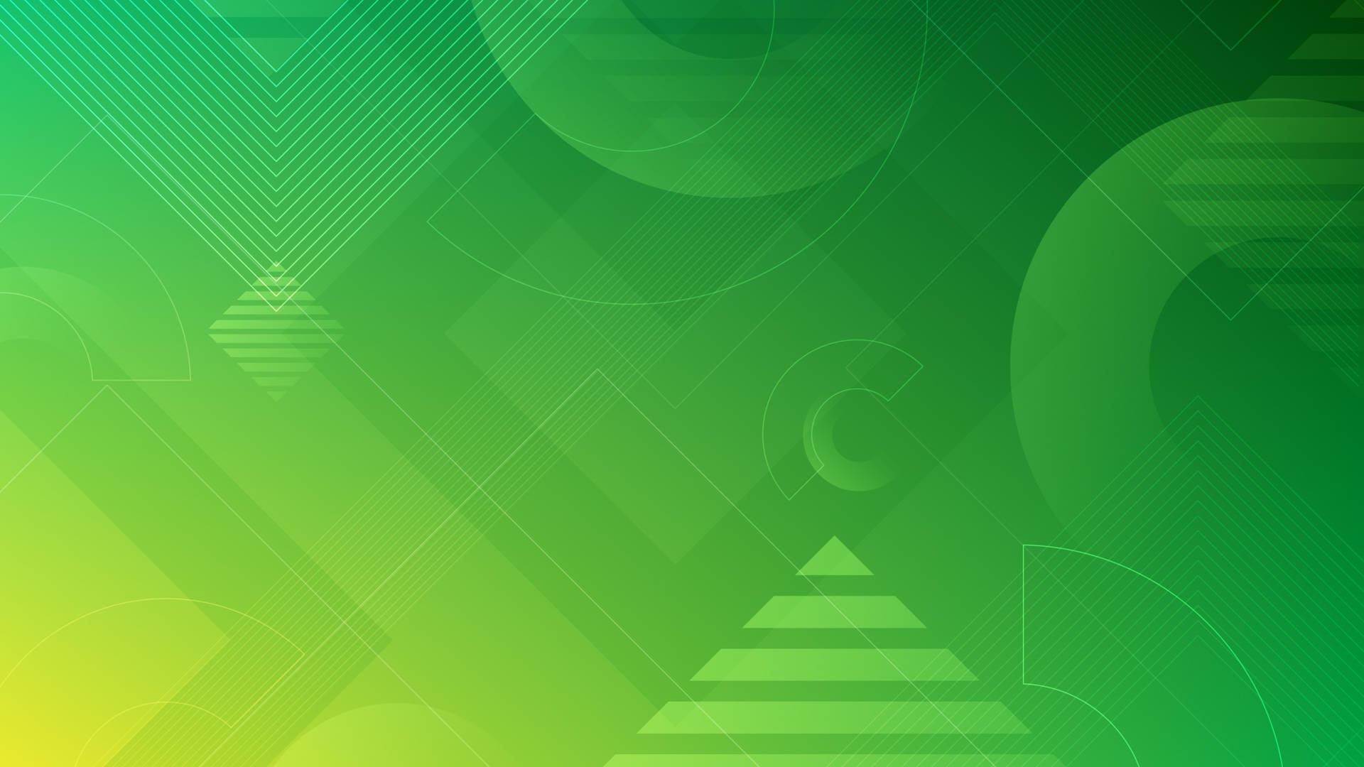 Abstract Green Shapes Background