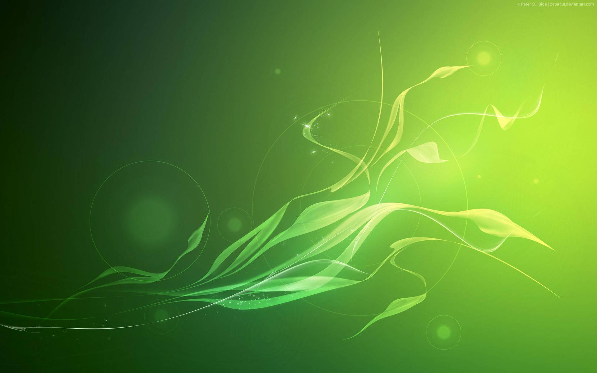 Abstract Green Sprouts Background