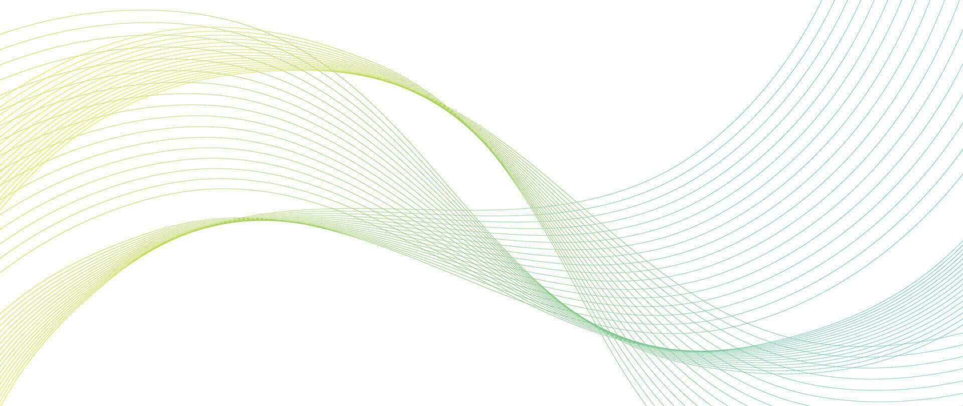 Abstract Green Wave Vector Background Background