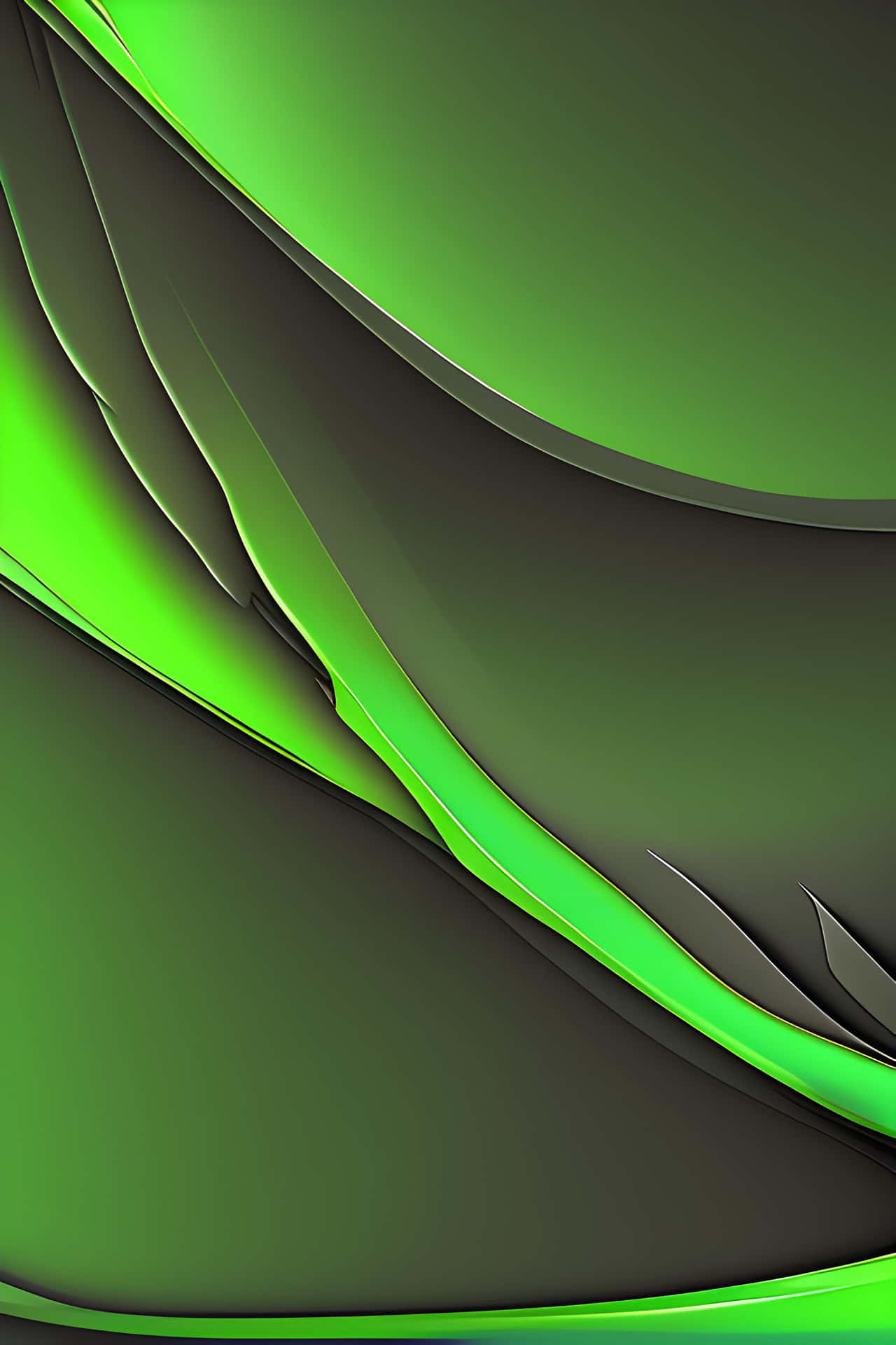 Abstract Green Waves Background Background