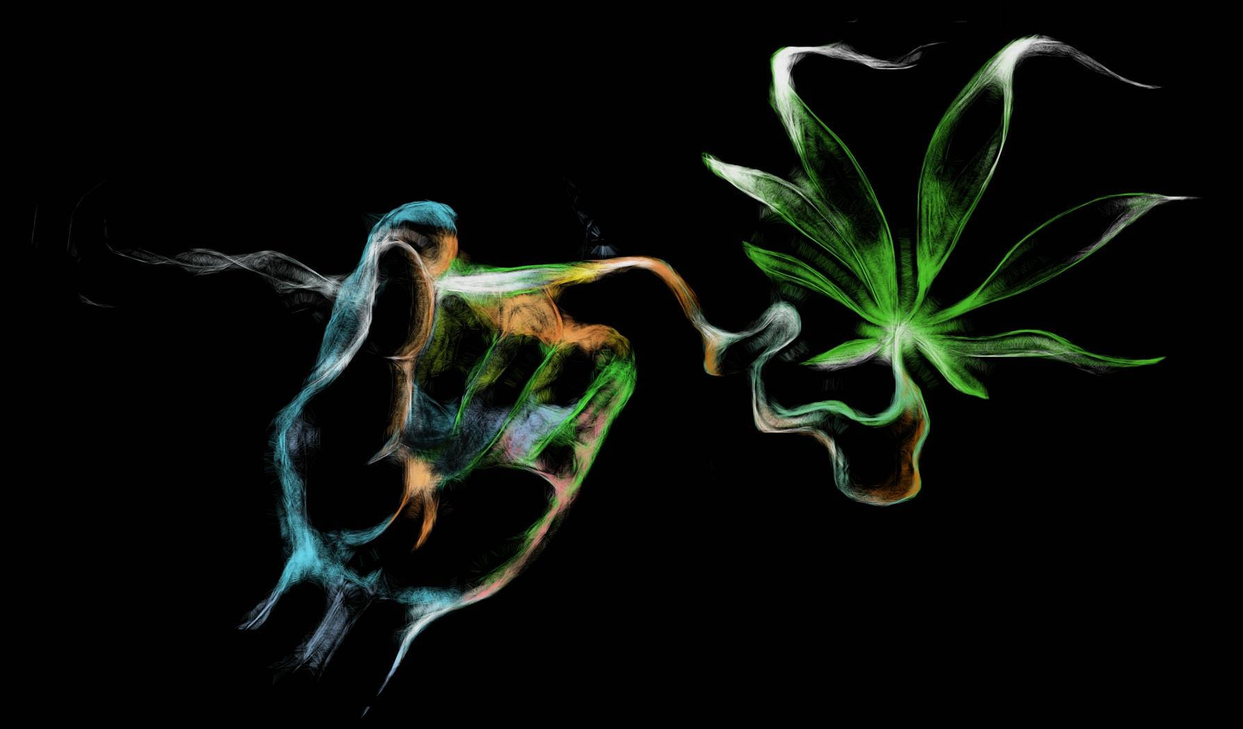 Abstract Hand Smoking Blunt