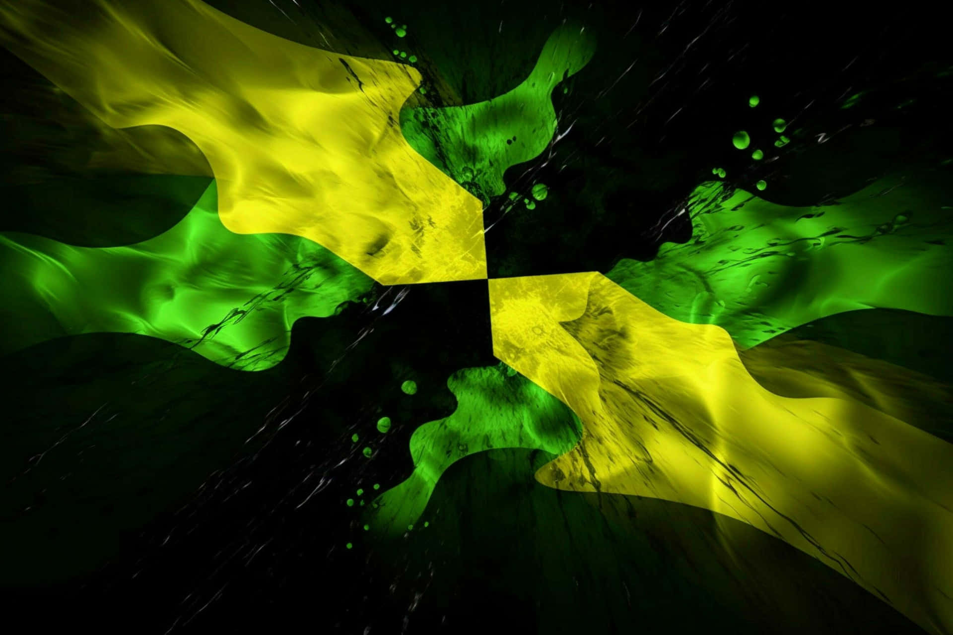 Abstract_ Jamaican_ Flag_ Art Background