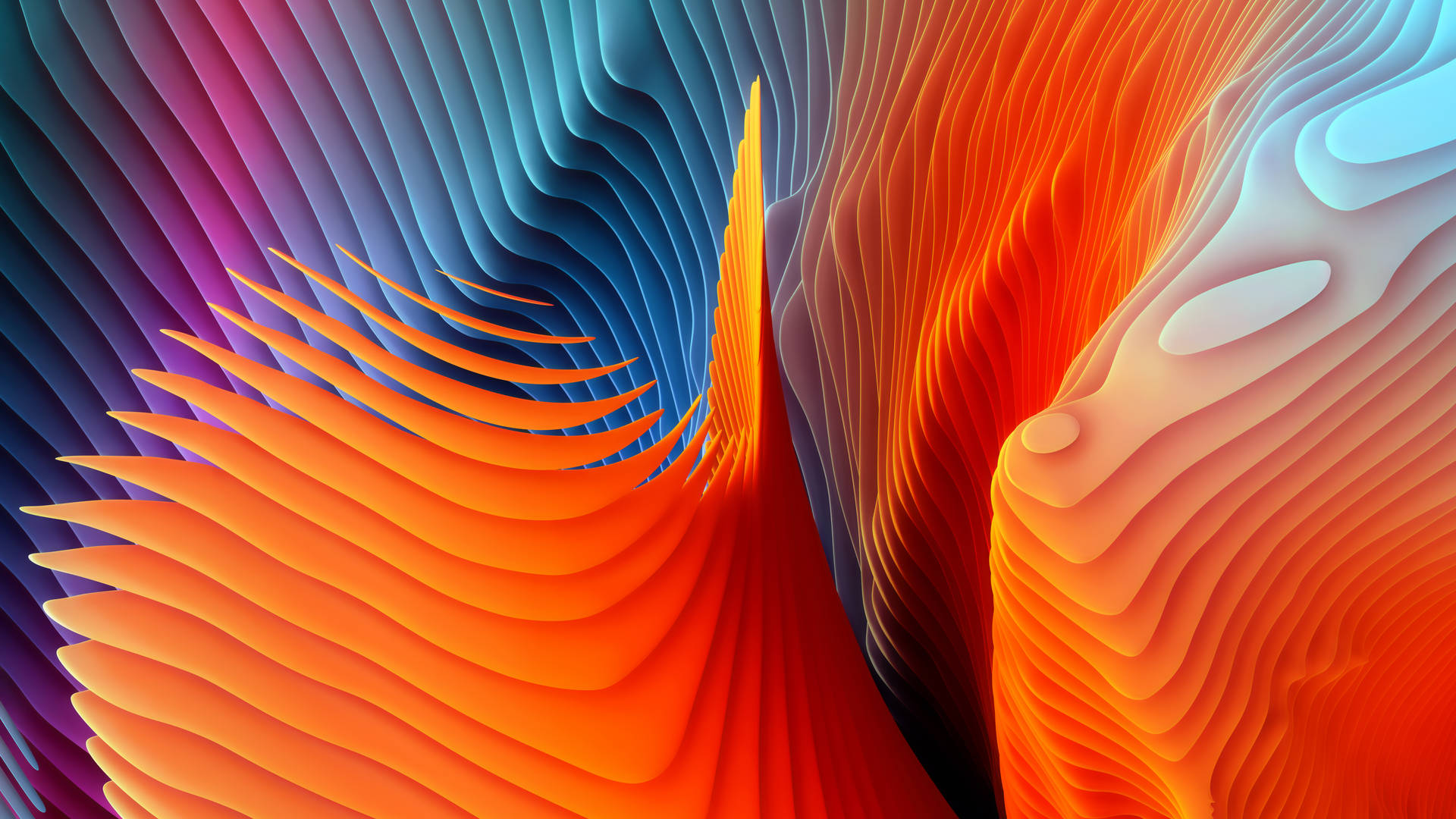 Abstract Layers Psychedelic 4k Background