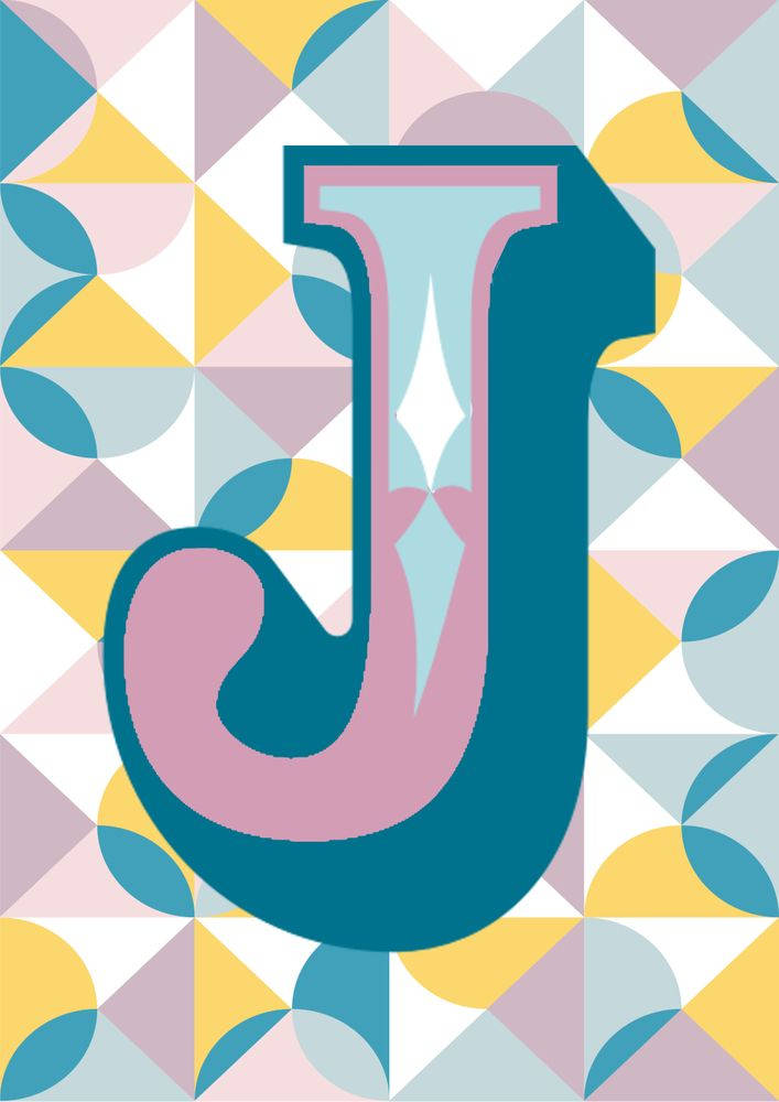 Abstract Letter J Background