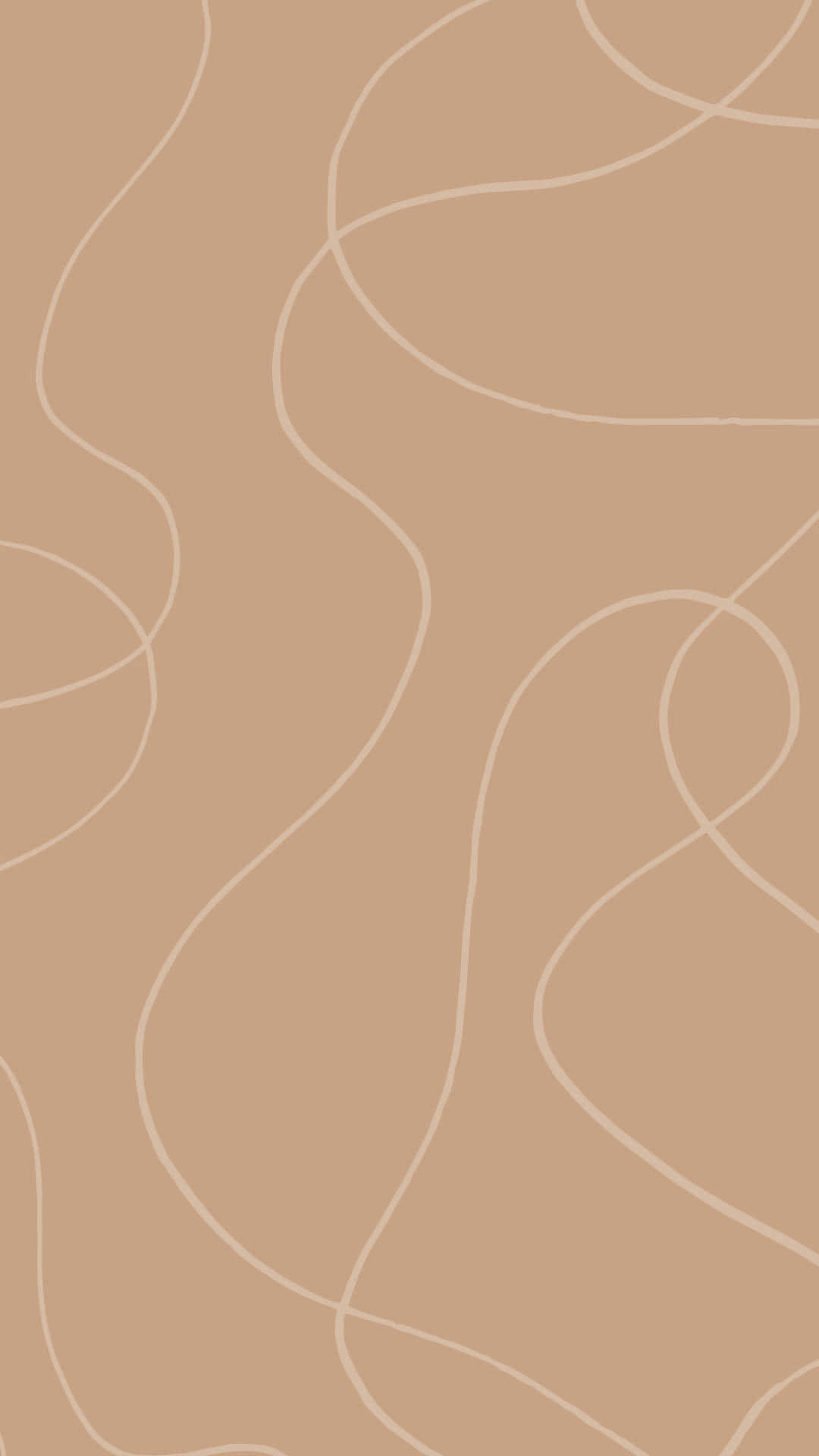 Abstract Line Minimalist Brown Aesthetic