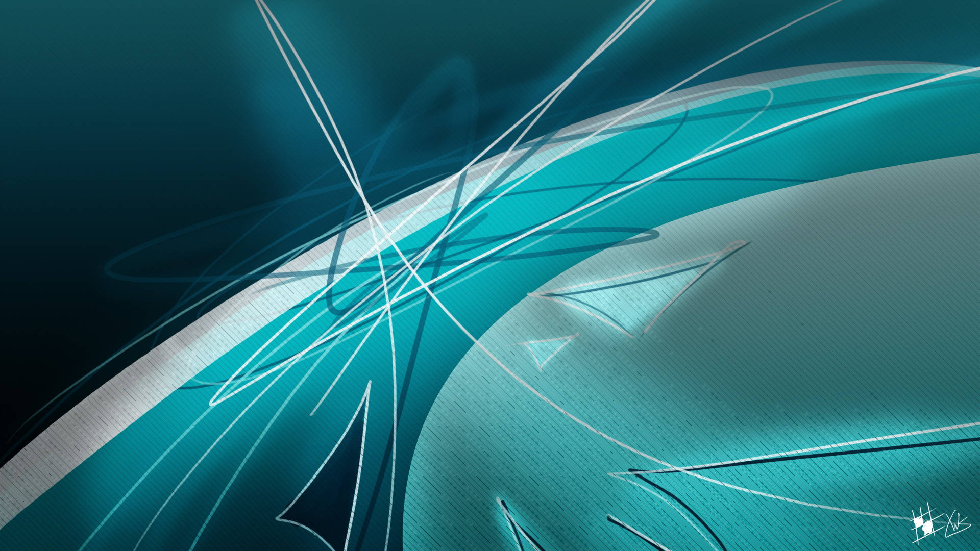 Abstract Line Turquoise