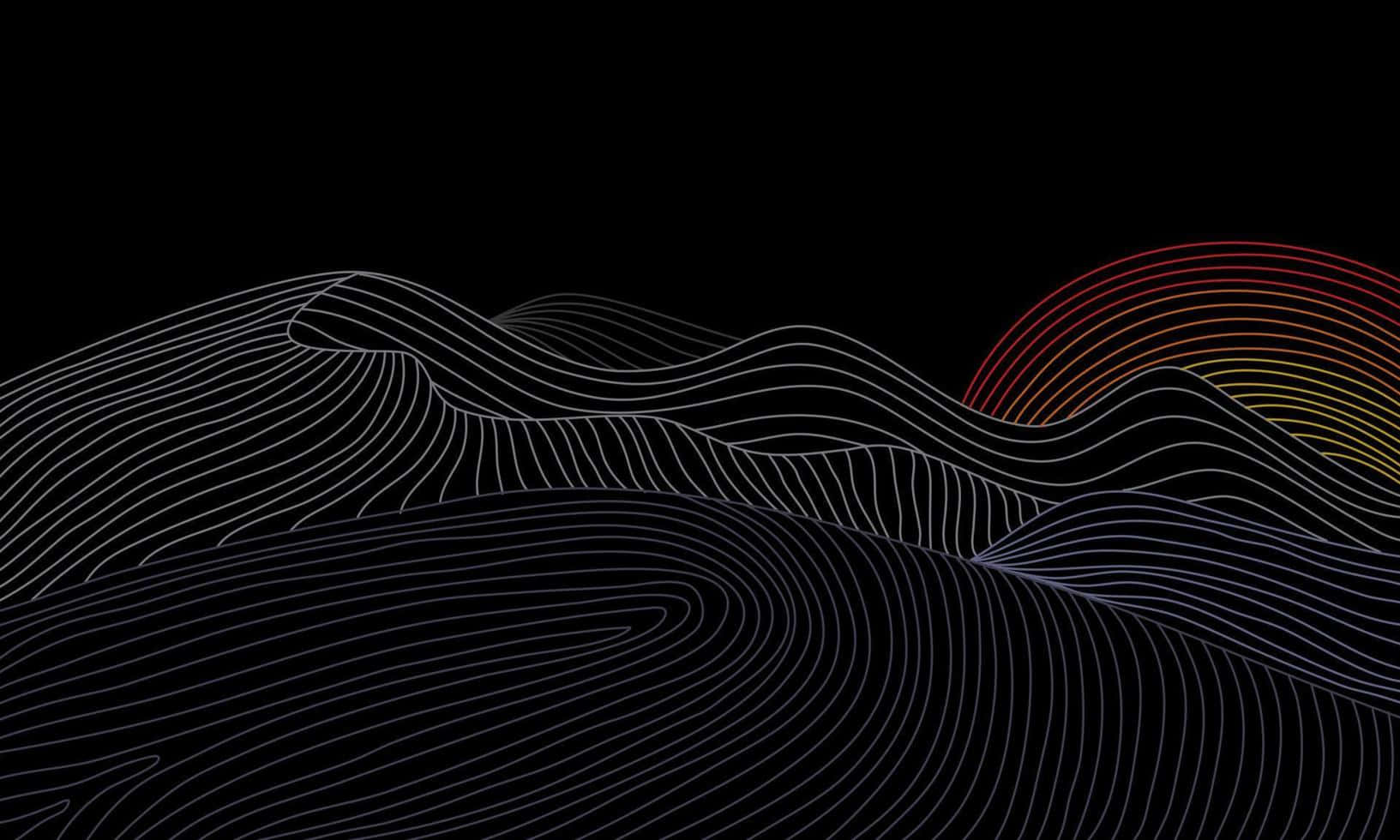 Abstract Line Vector Landscape Background