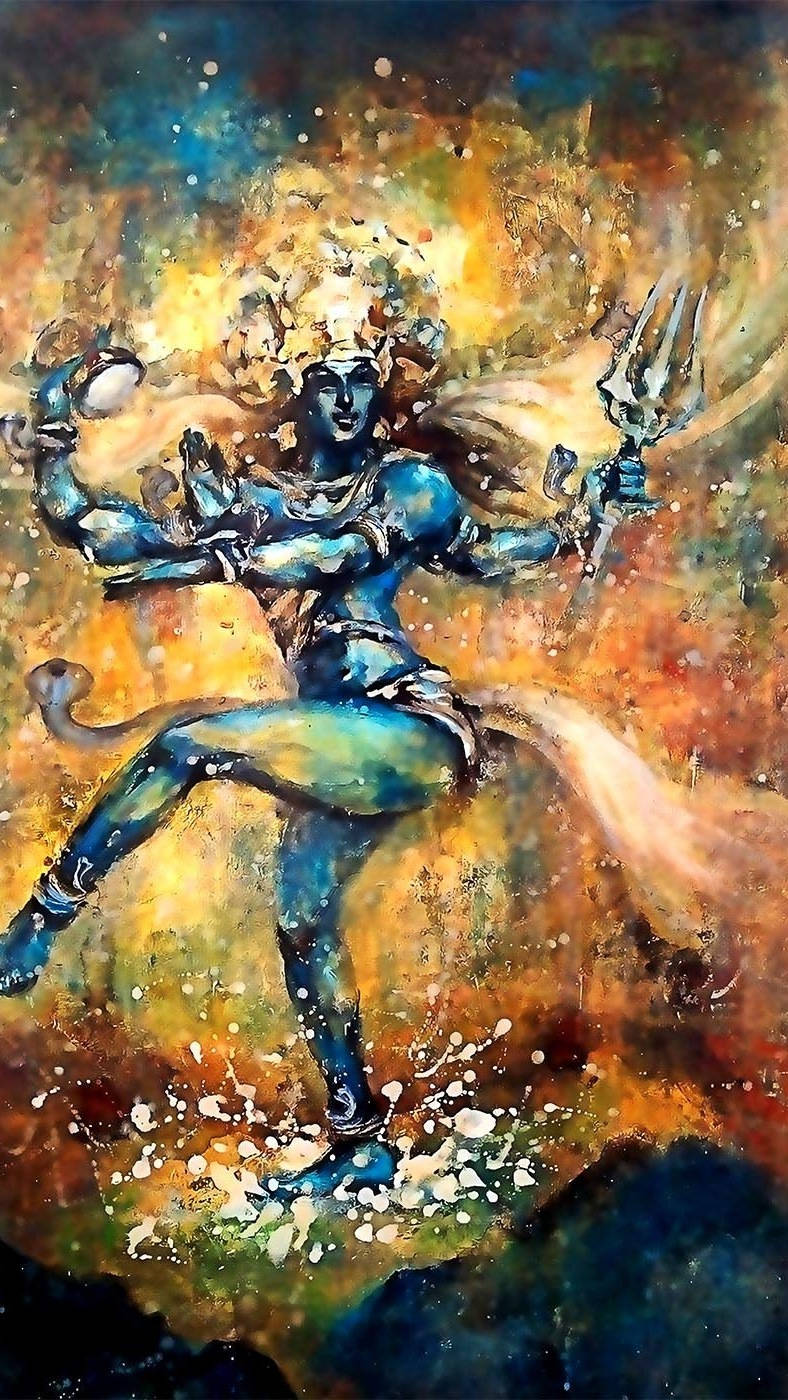 Abstract Mahadev Rudra Avatar Painting