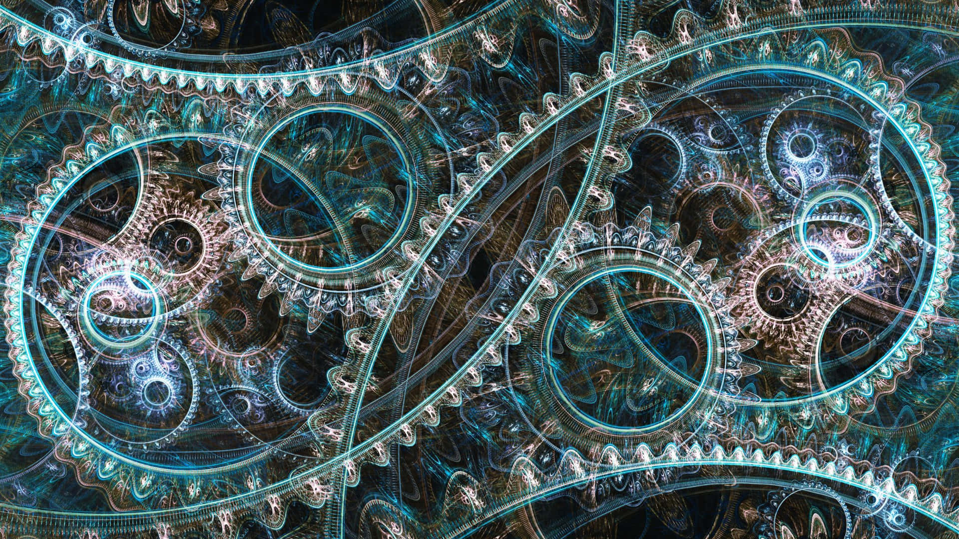 Abstract Mechanical Fractal Art Background