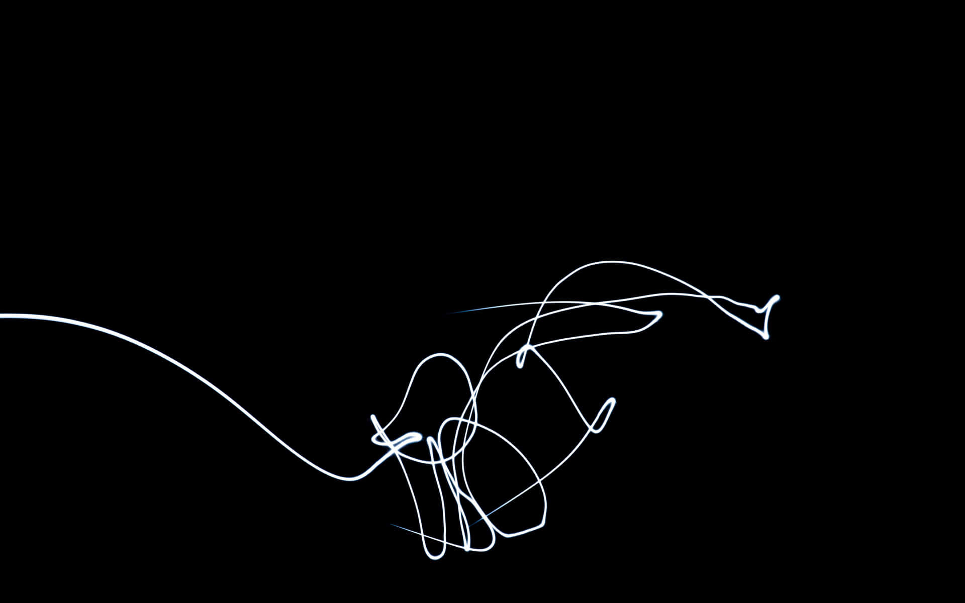 Abstract Neon Lines Black Background4 K Background