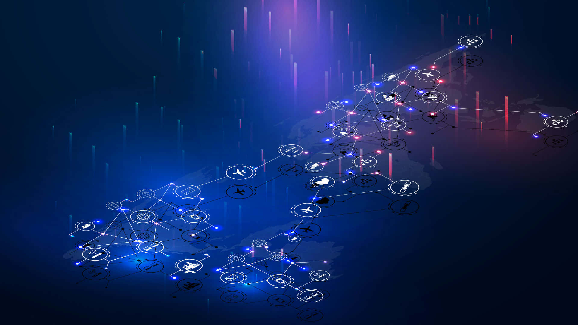Abstract Network Connectivity Concept Background