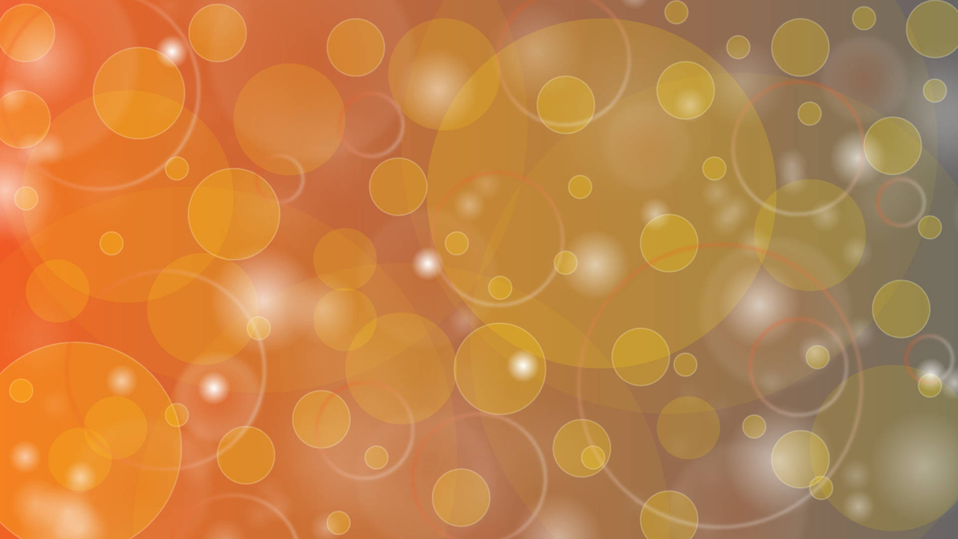 Abstract Orange And Yellow Circles Background
