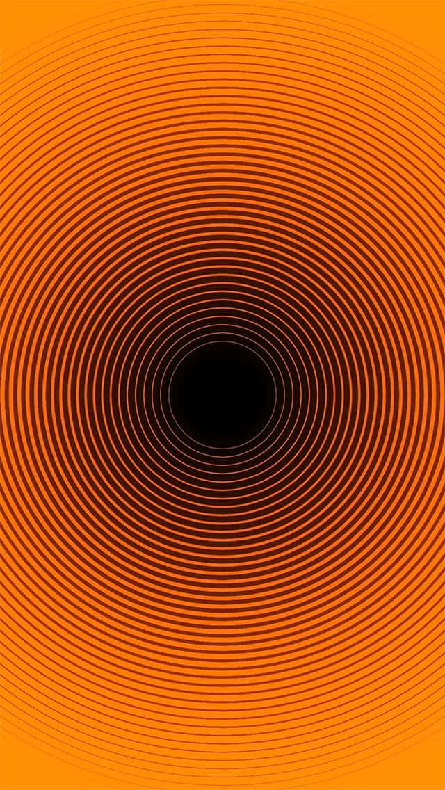 Abstract Orange Black Hole Illusion Background
