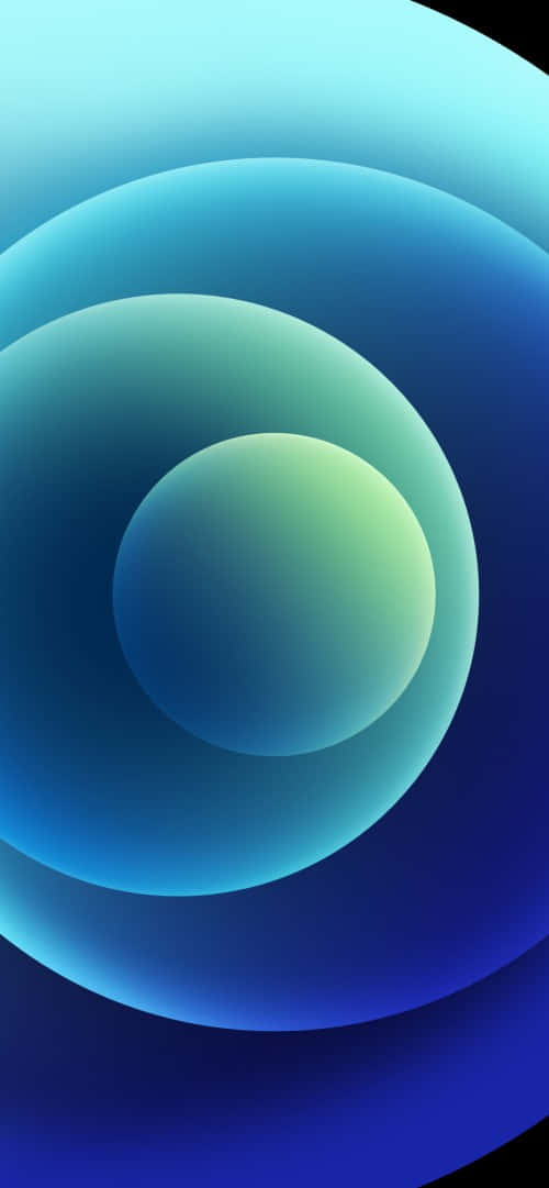 Abstract Pacific Blue Concentric Circles Background