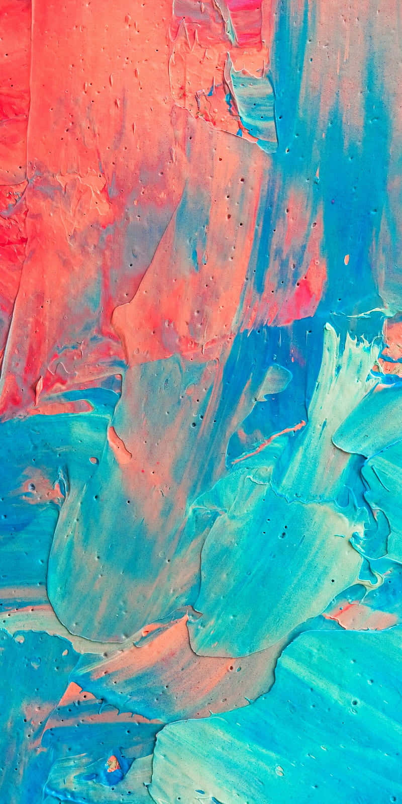 Abstract Painting Of Blue And Red Paint