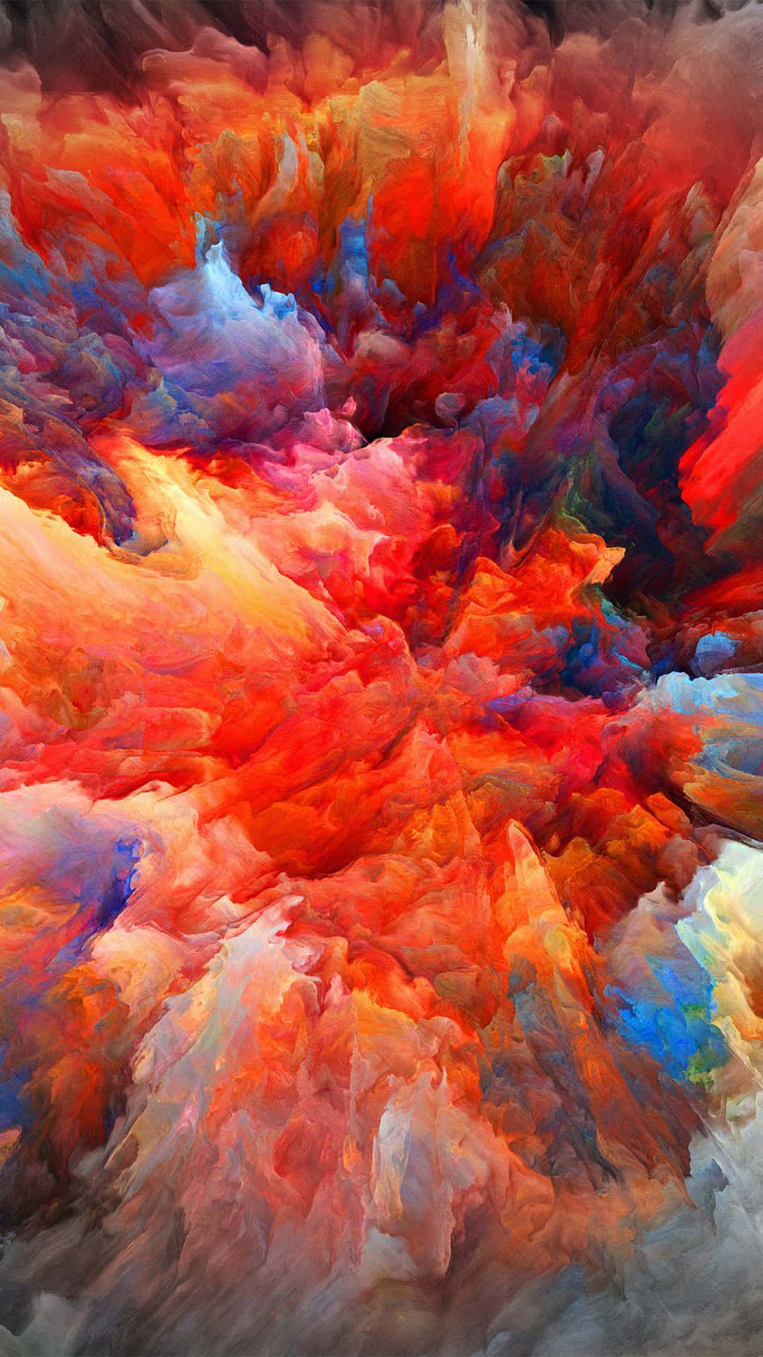 Abstract Painting Of Colorful Paint Background
