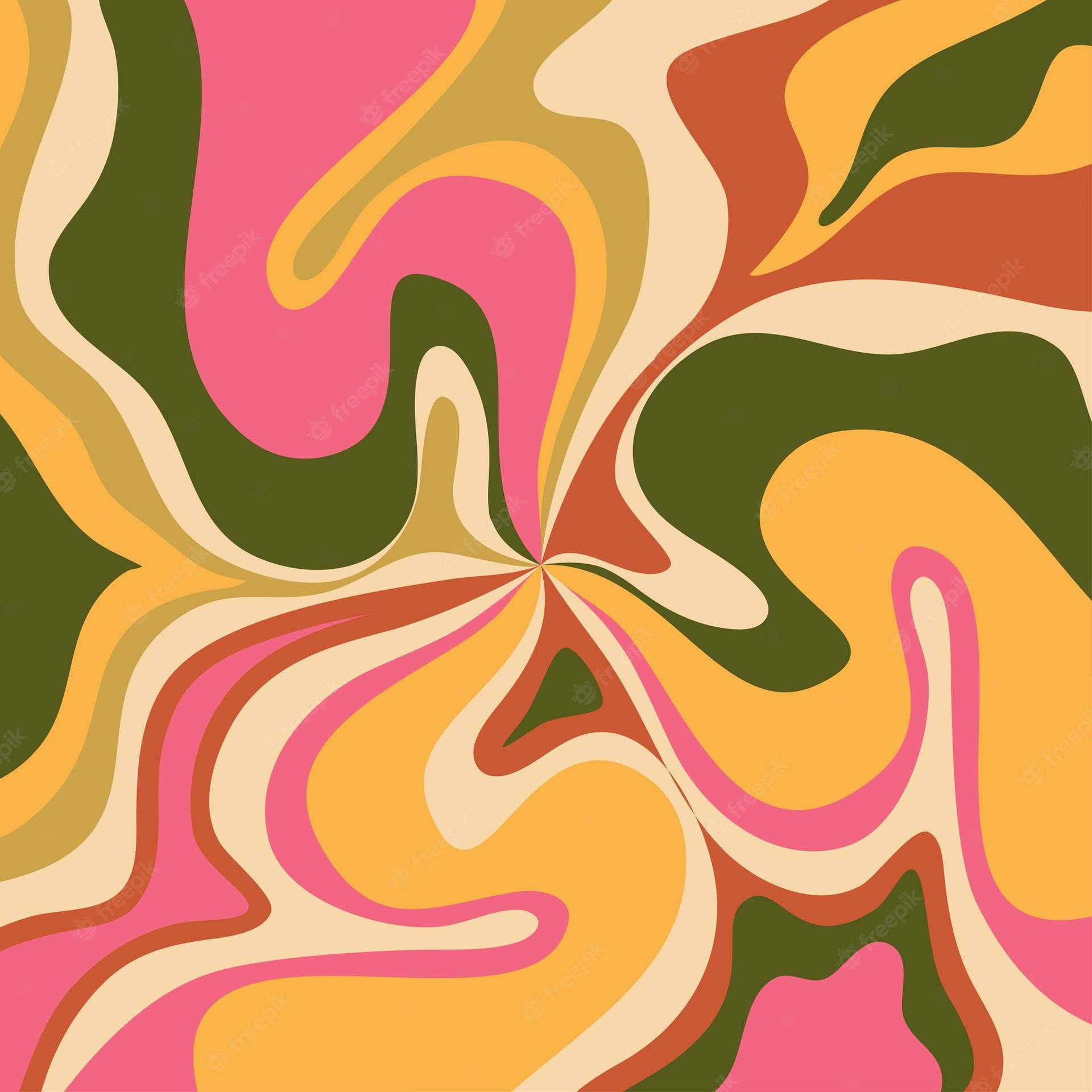 Abstract Pattern With Colorful Swirls Background