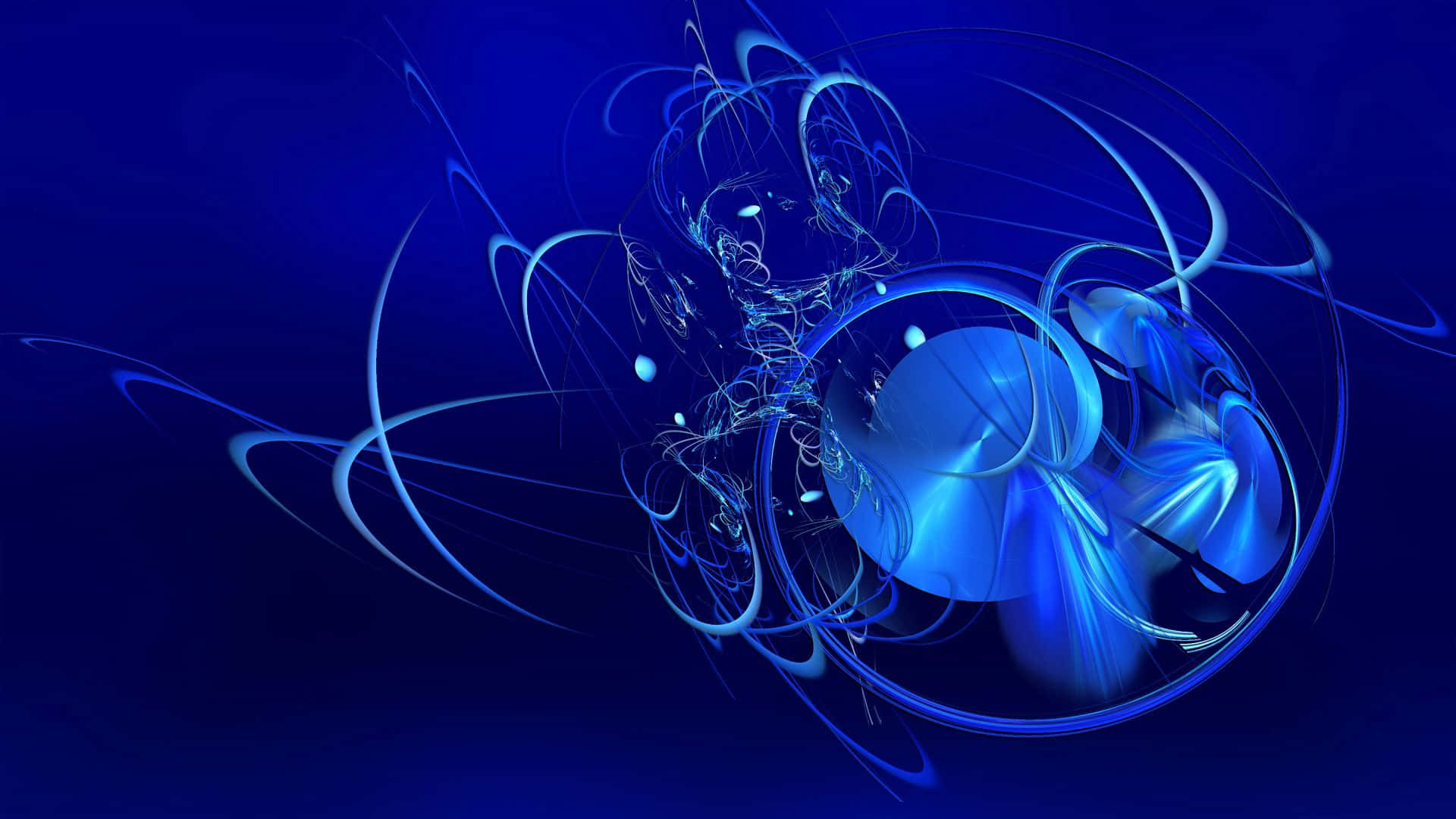 Abstract Patterns And Curves Blue Pc Background