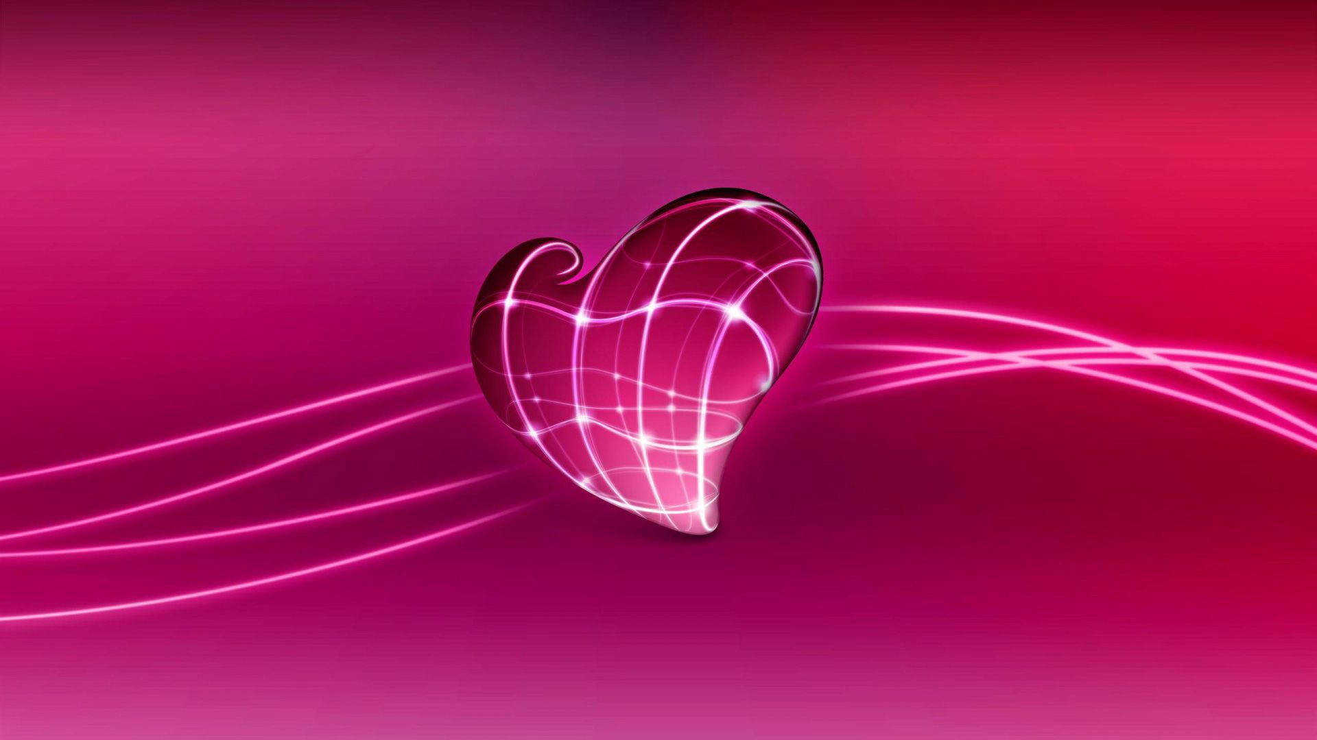 Abstract Pink Love Heart Background