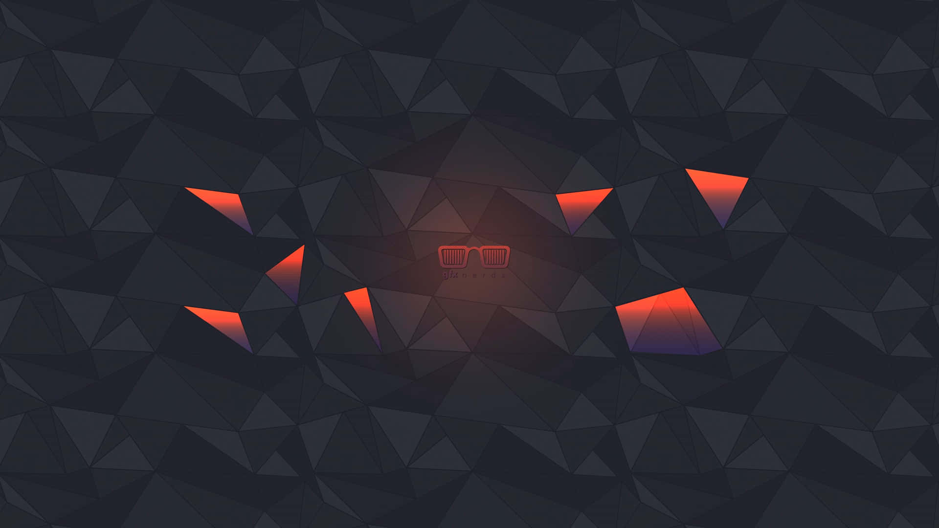 Abstract Polygonal Background With Glowing Elements