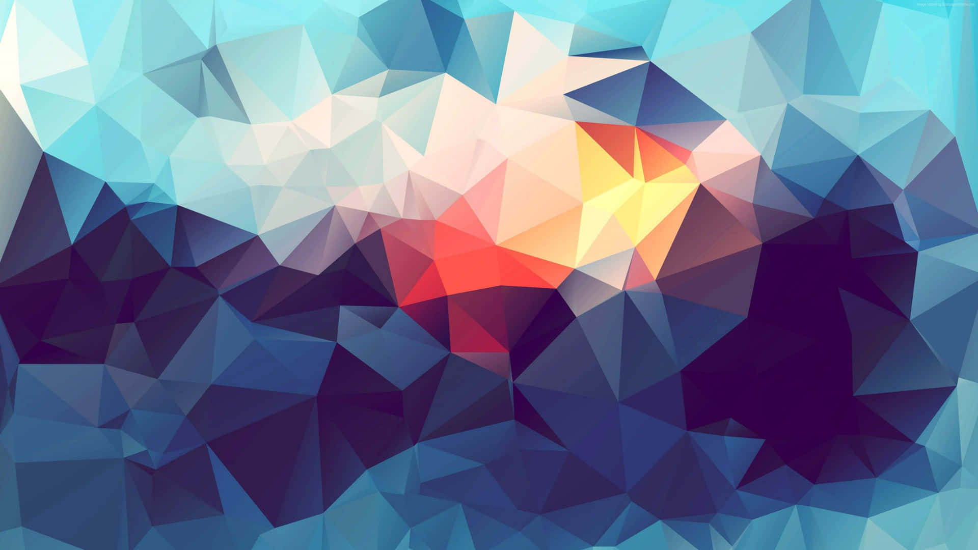 Abstract Polygonal Sunrise Art4 K.jpg Background