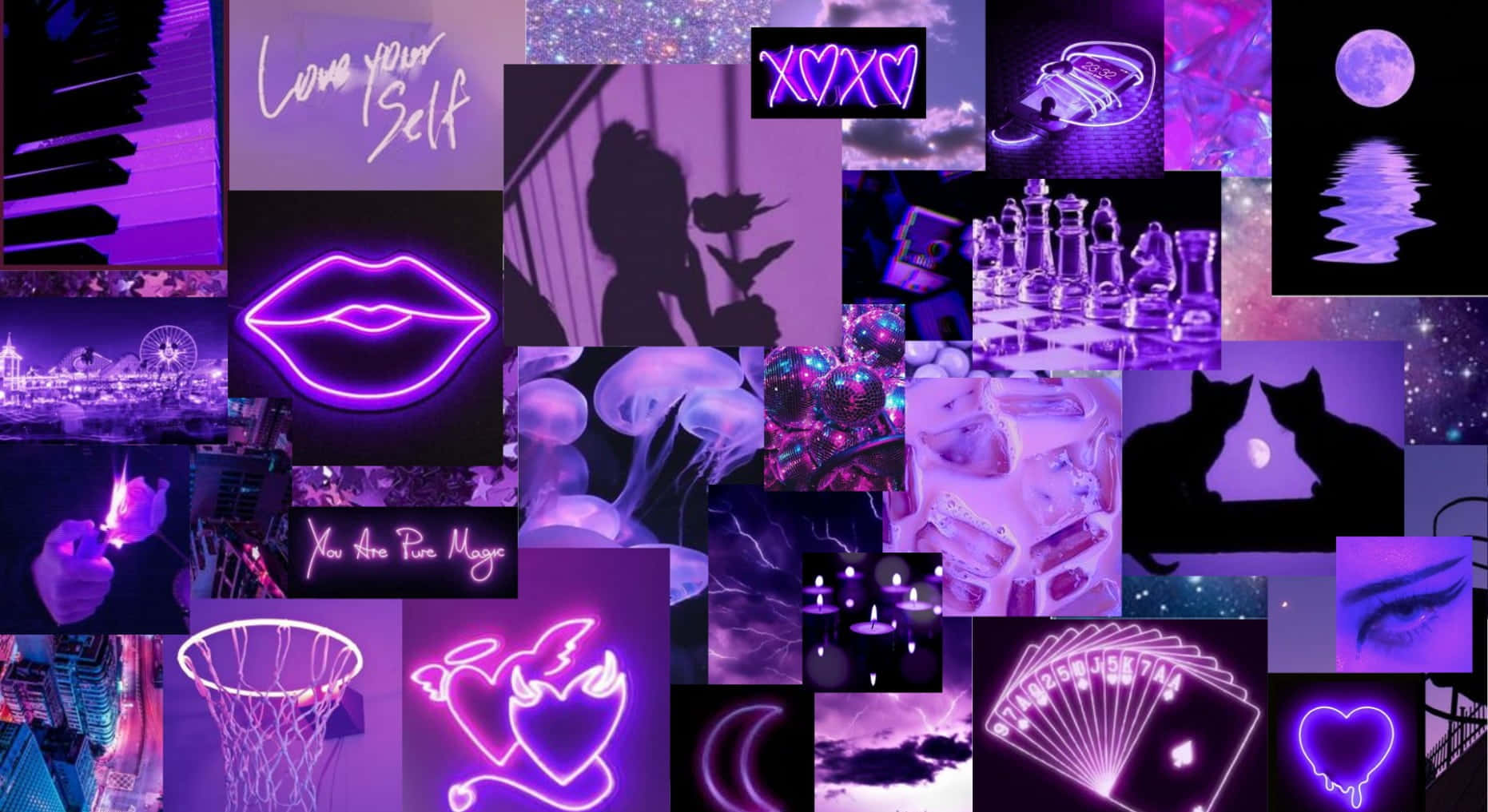 Abstract Purple Aesthetic Grunge Desktop