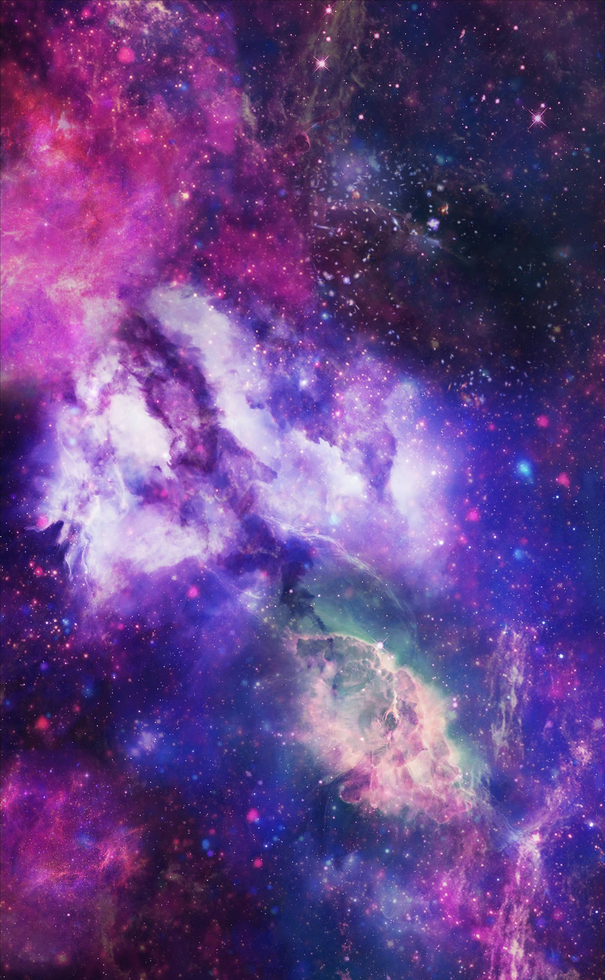 Abstract Purple Space Nebula Hd Background