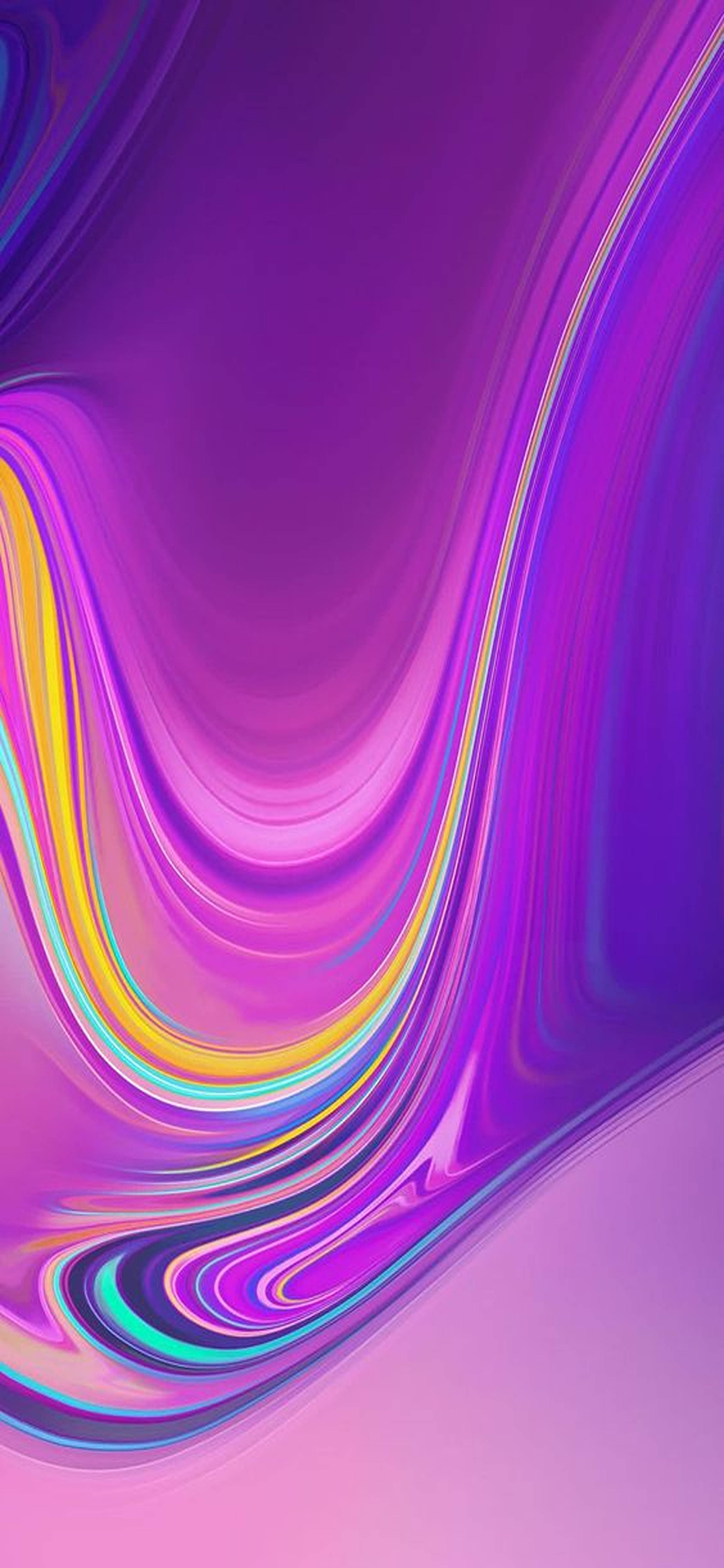 Abstract Purple Swirl Redmi Note 9 Pro Background