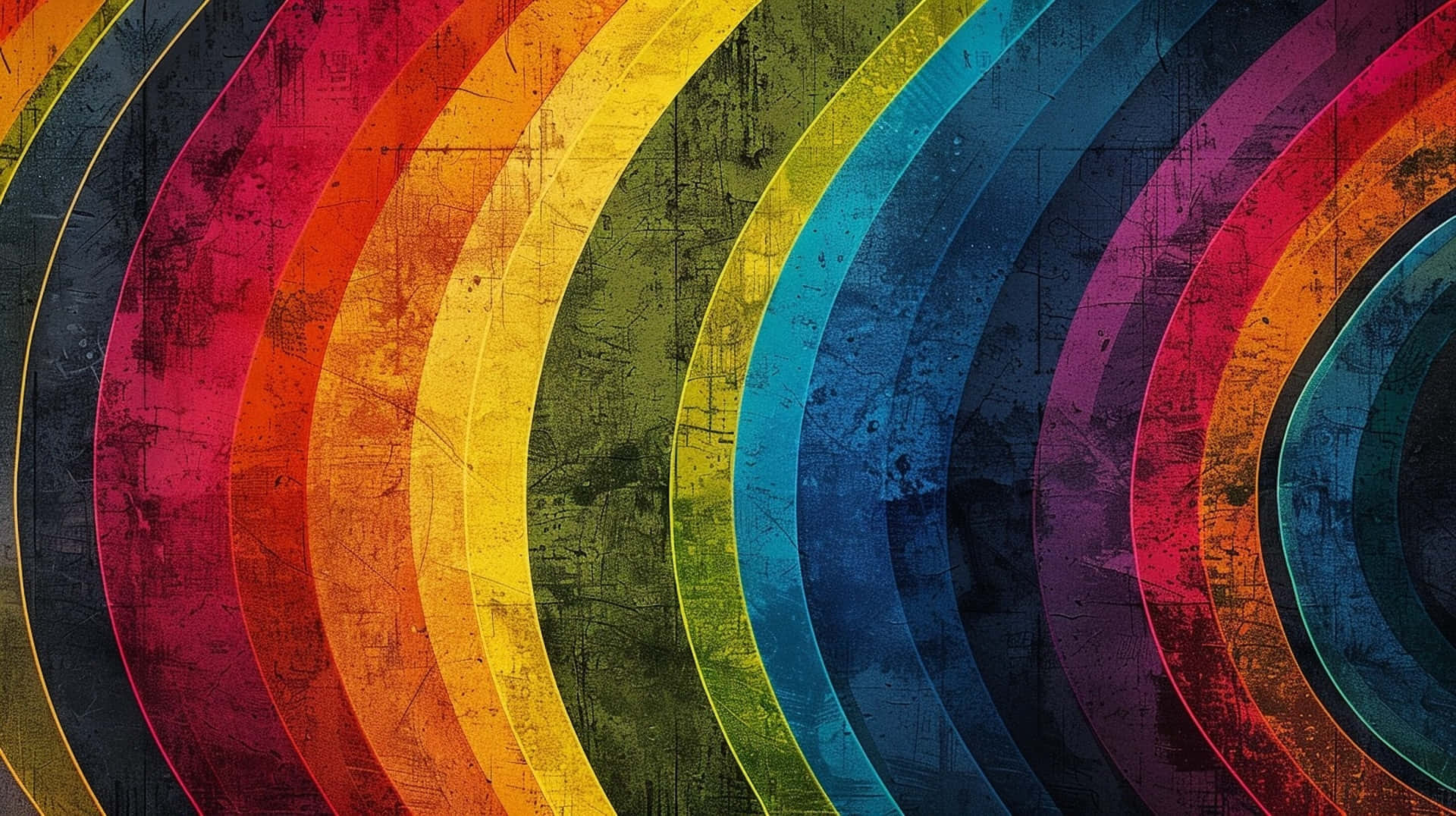 Abstract Rainbow Arcs Background Background