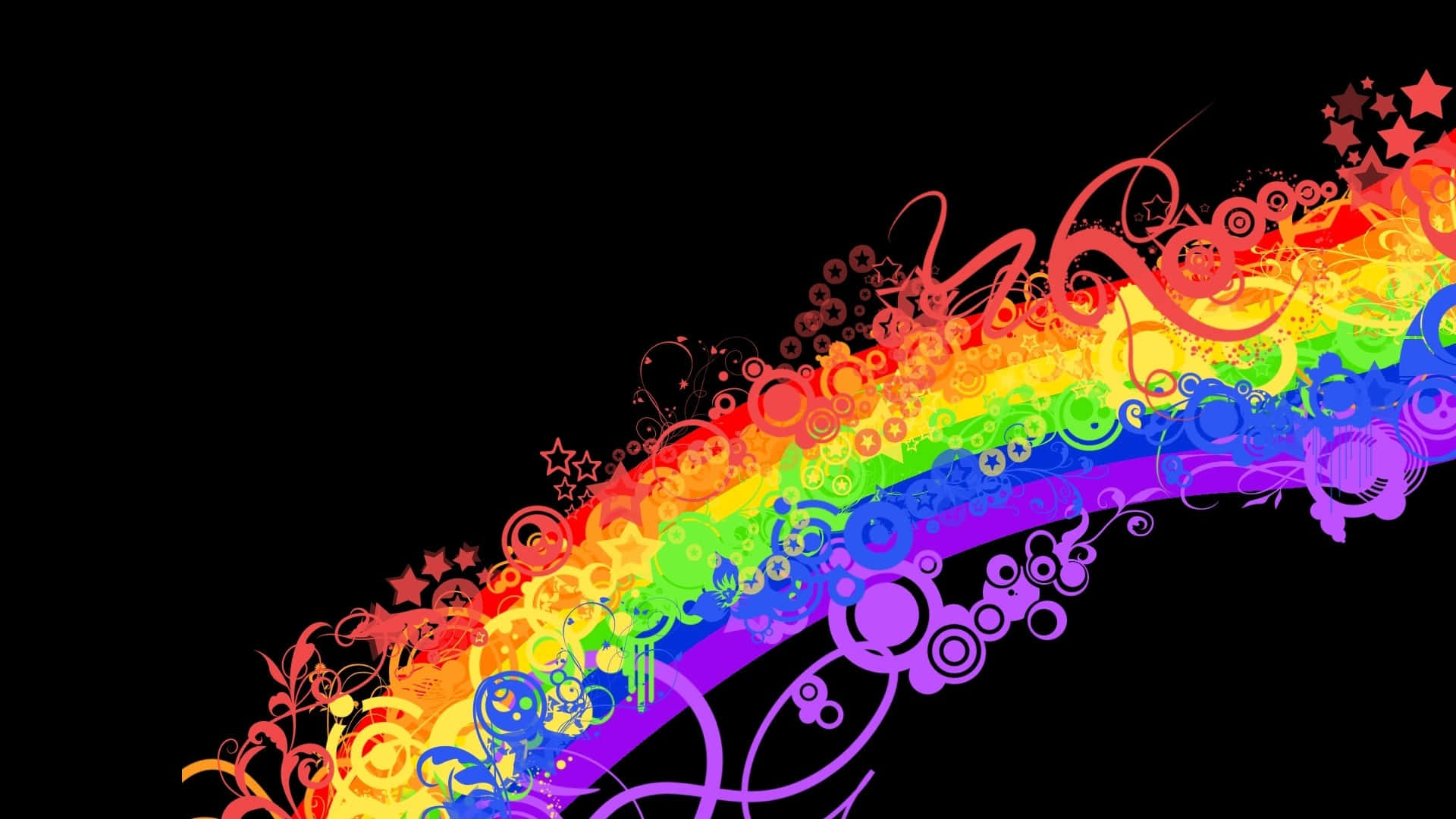 Abstract Rainbow Swirl Background Background