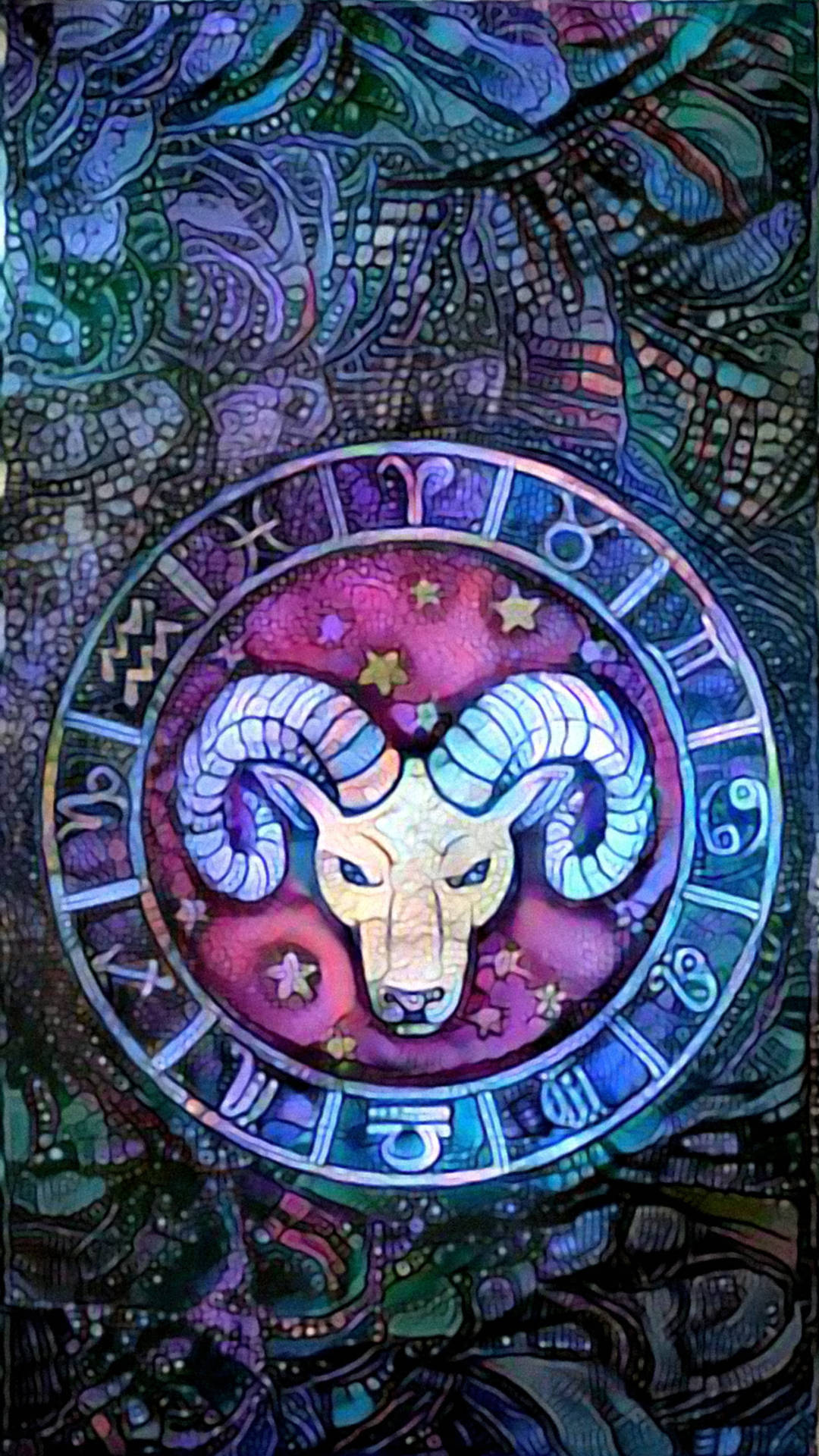 Abstract Ram Aries Zodiac Signs