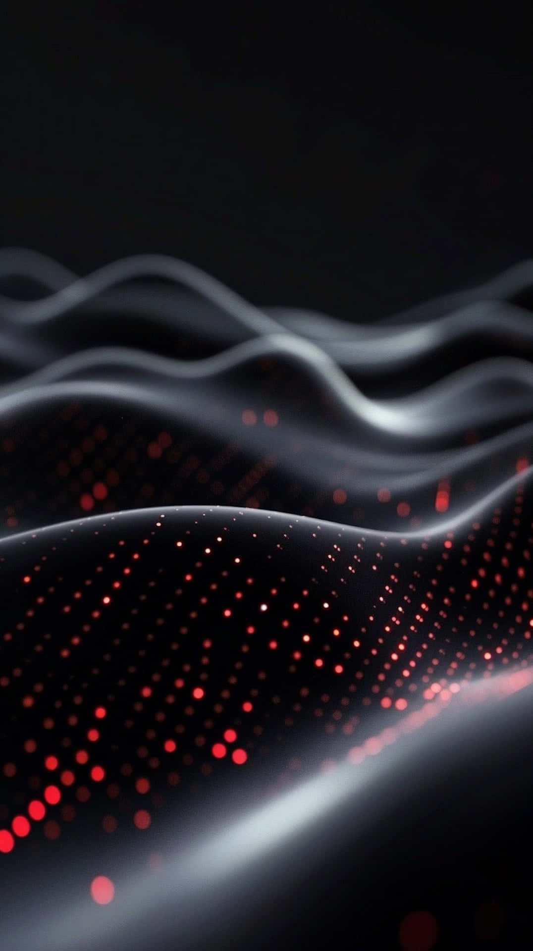 Abstract Red Dots Wave Pattern Background