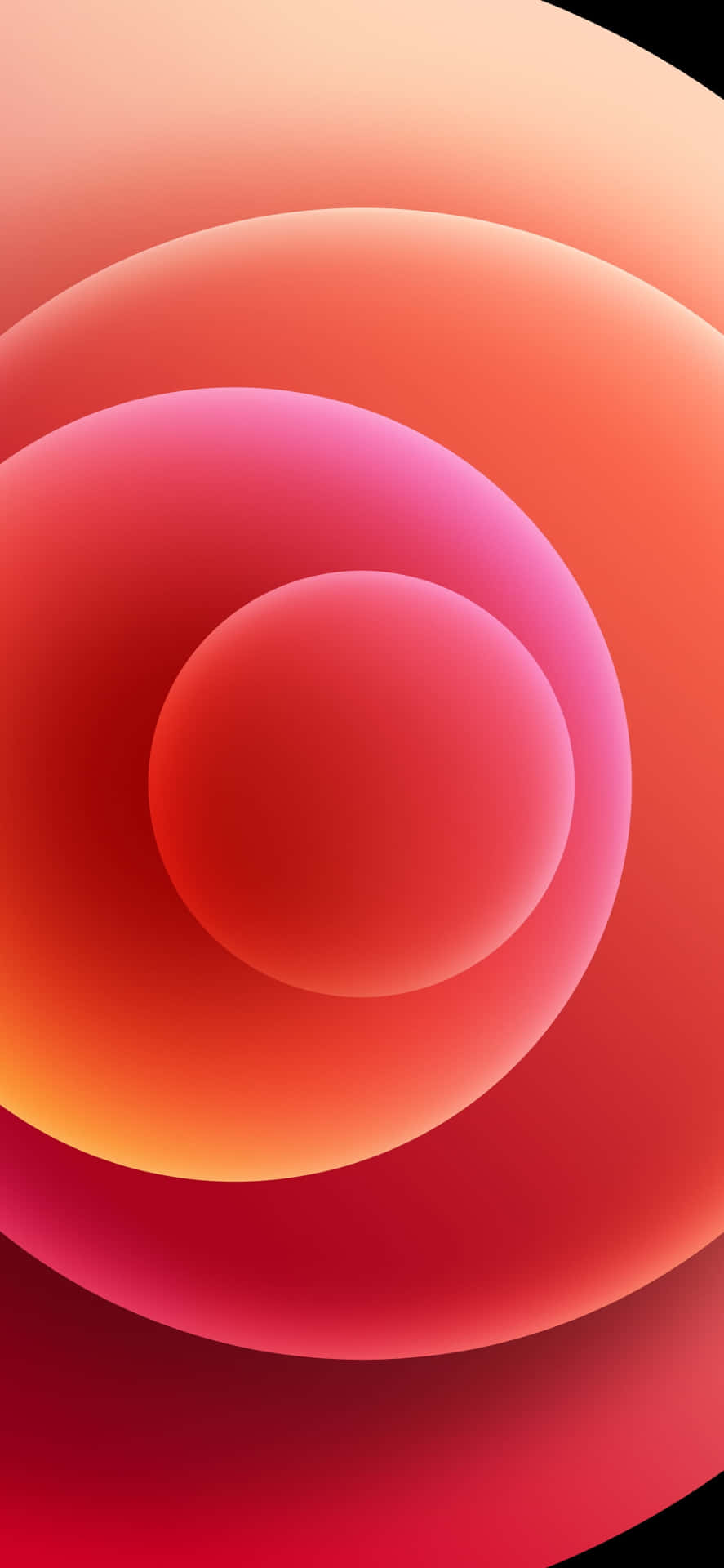 Abstract Red Gradient Bubbles Wallpaper Background