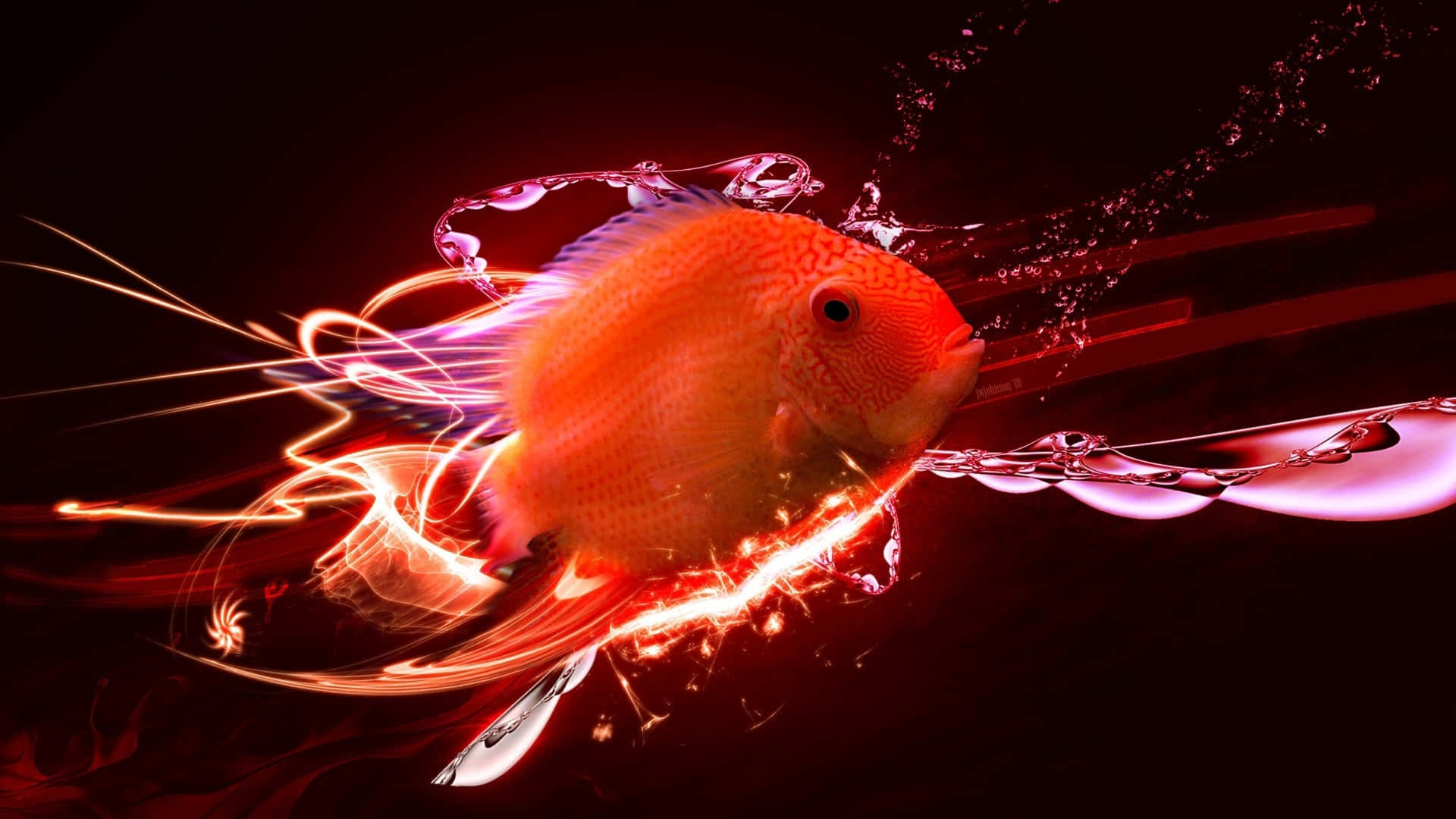 Abstract Red Snapper Digital Art