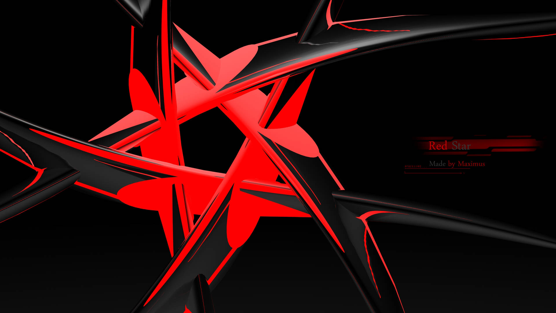 Abstract Red Star Background