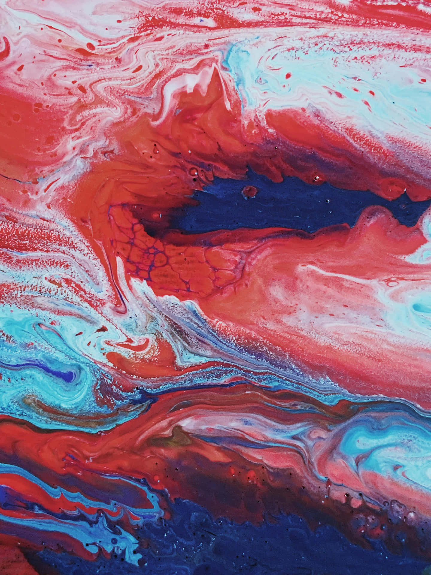 Abstract Red White Blue Acrylic Painting Background