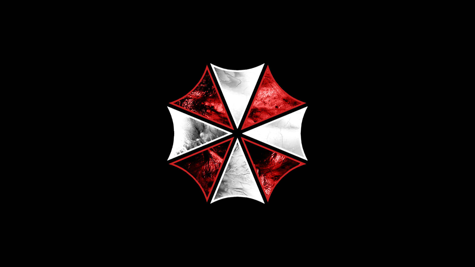Abstract Redand White Umbrella Design