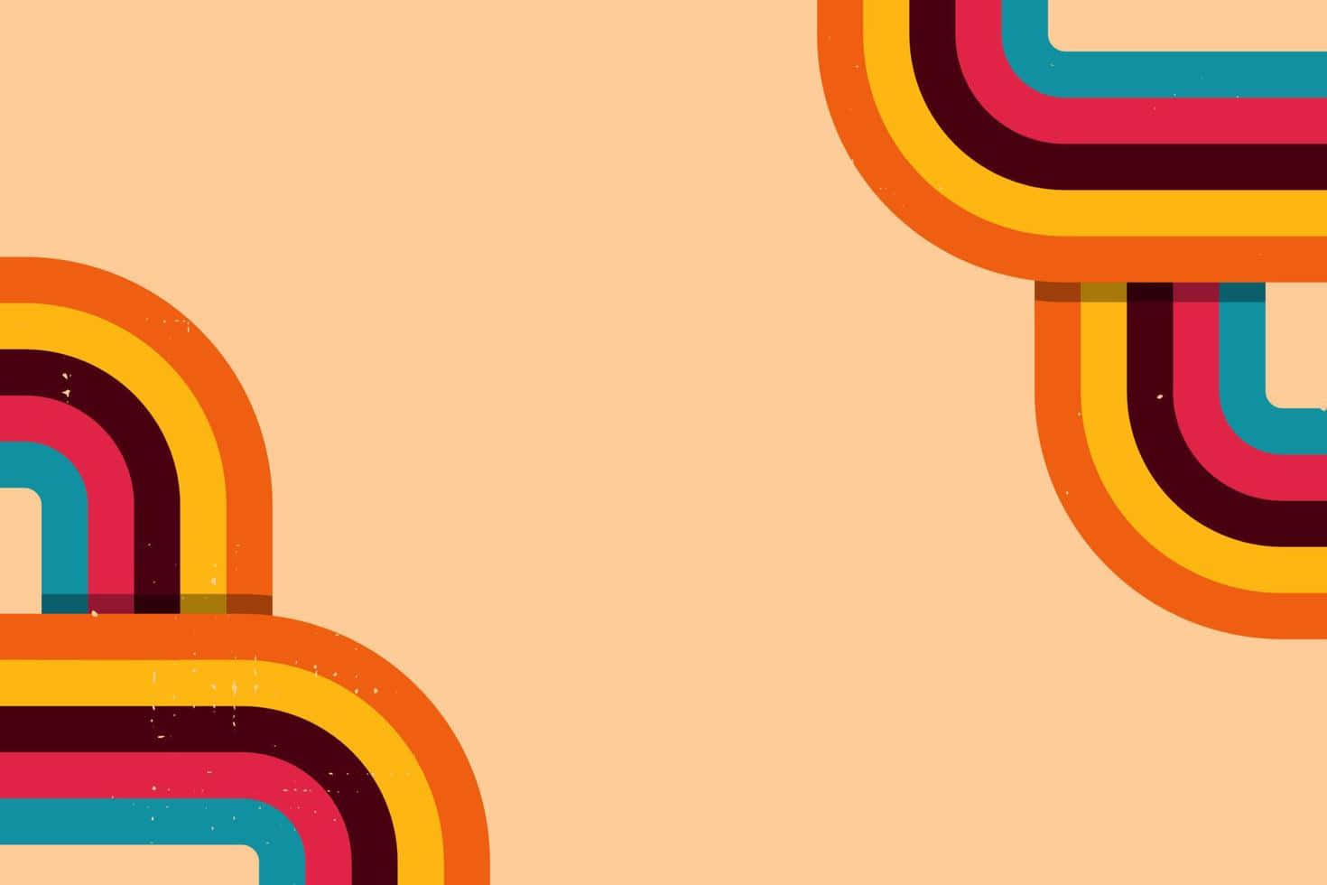 Abstract Retro Line Art Background