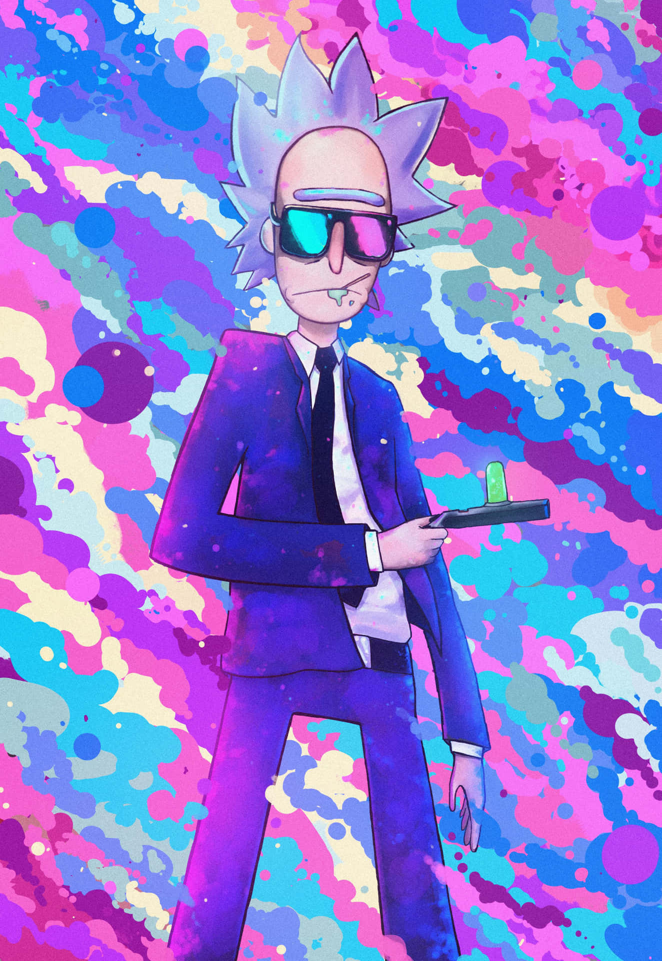 Abstract Rick And Morty Fan Art Background