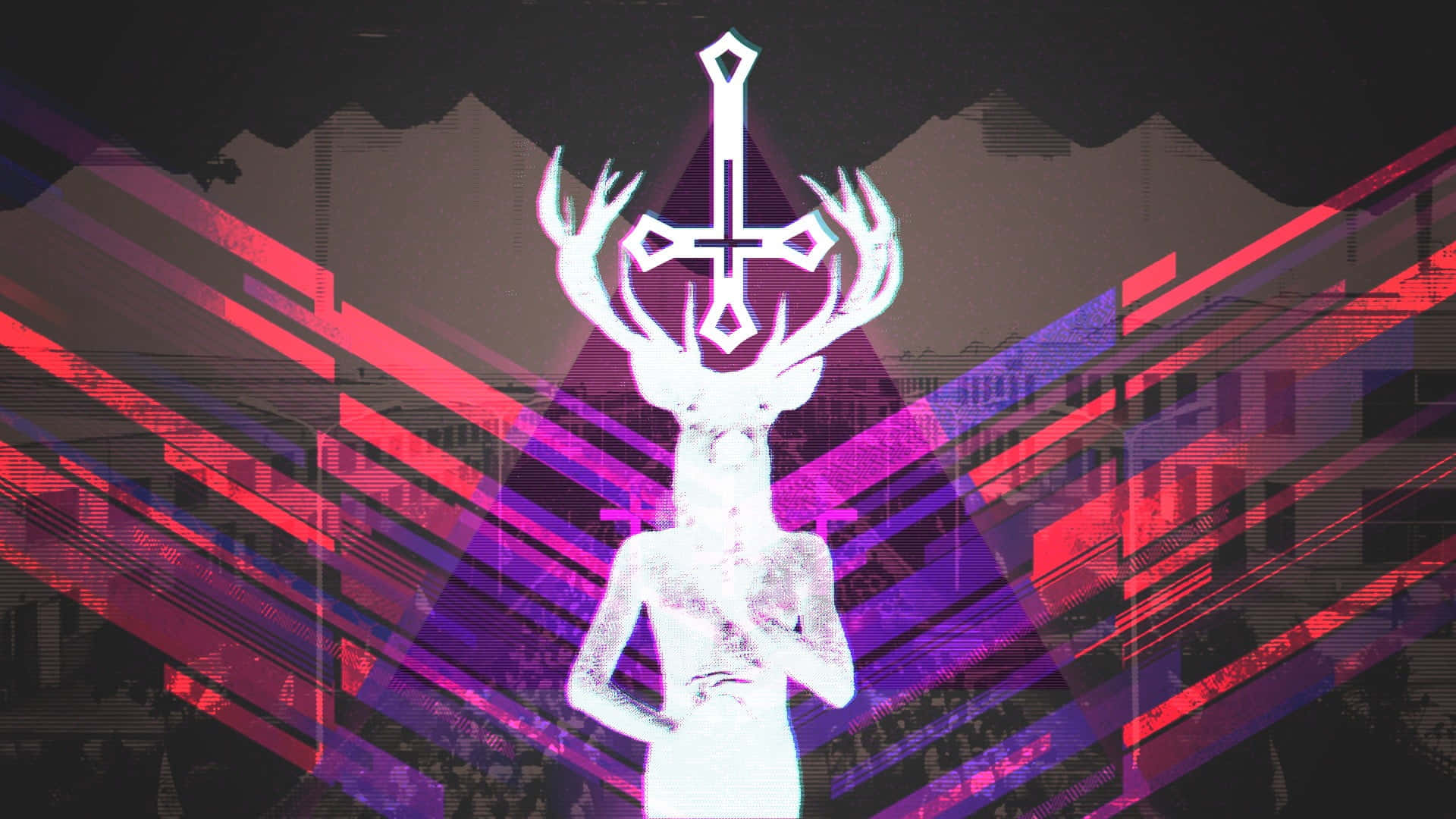 Abstract Satanic Symbol Artwork Background