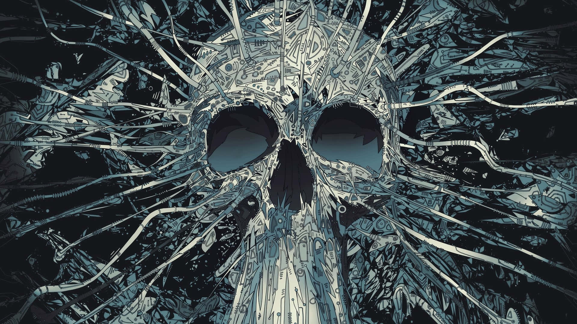 Abstract Skull Artwork Background