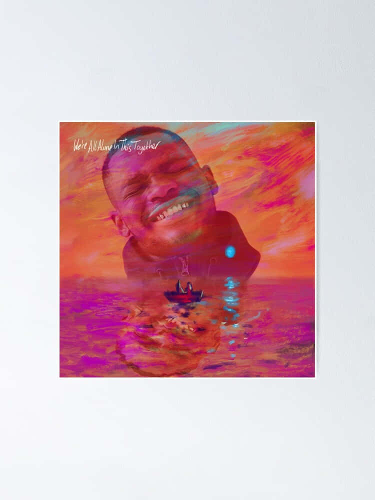 Abstract Smile Sunset Ocean Artwork Background