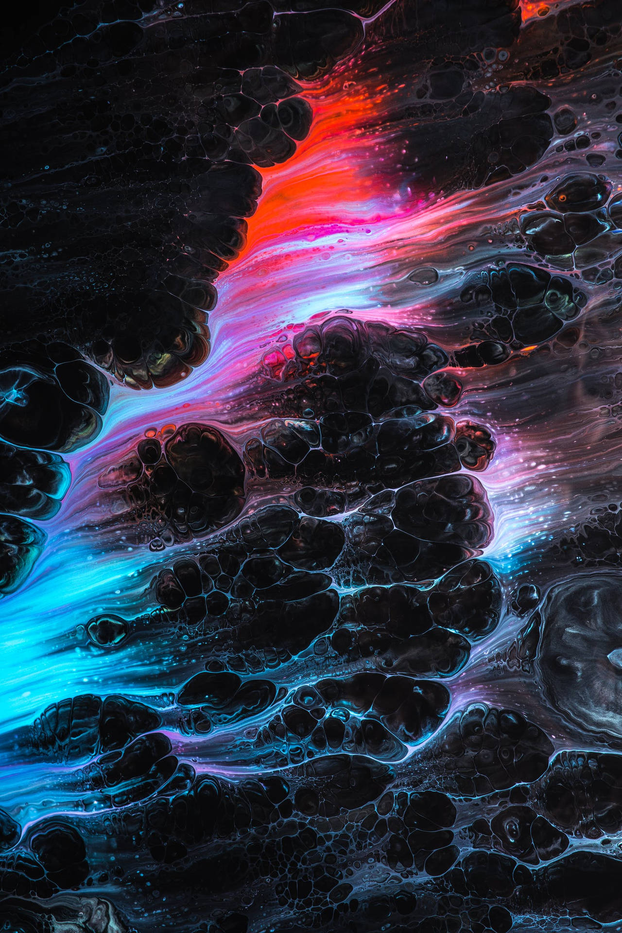 Abstract Splatter Neon Iphone