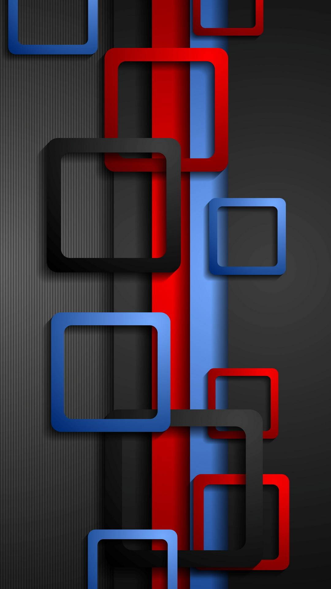 Abstract Square Outlines Mobile 3d Background