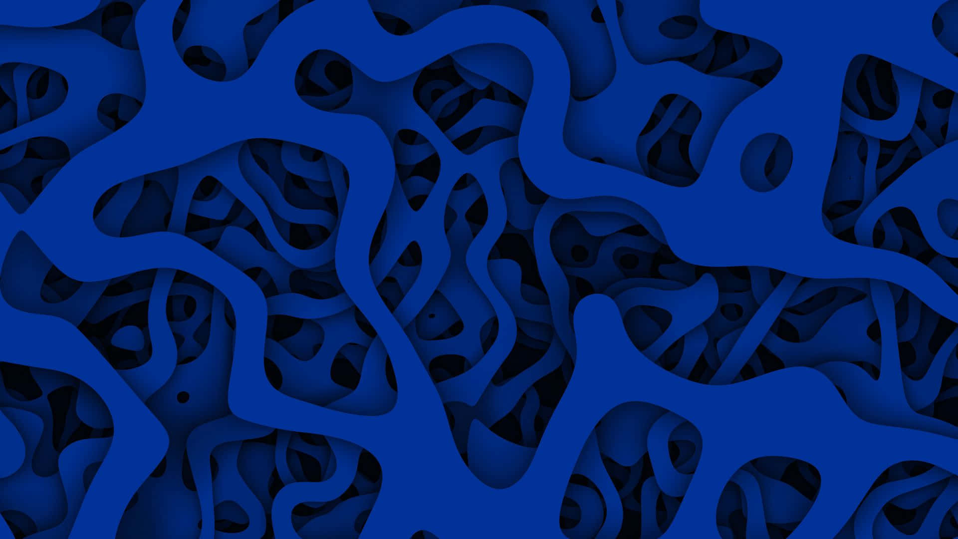 Abstract Squiggly Patterns Blue Pc Background