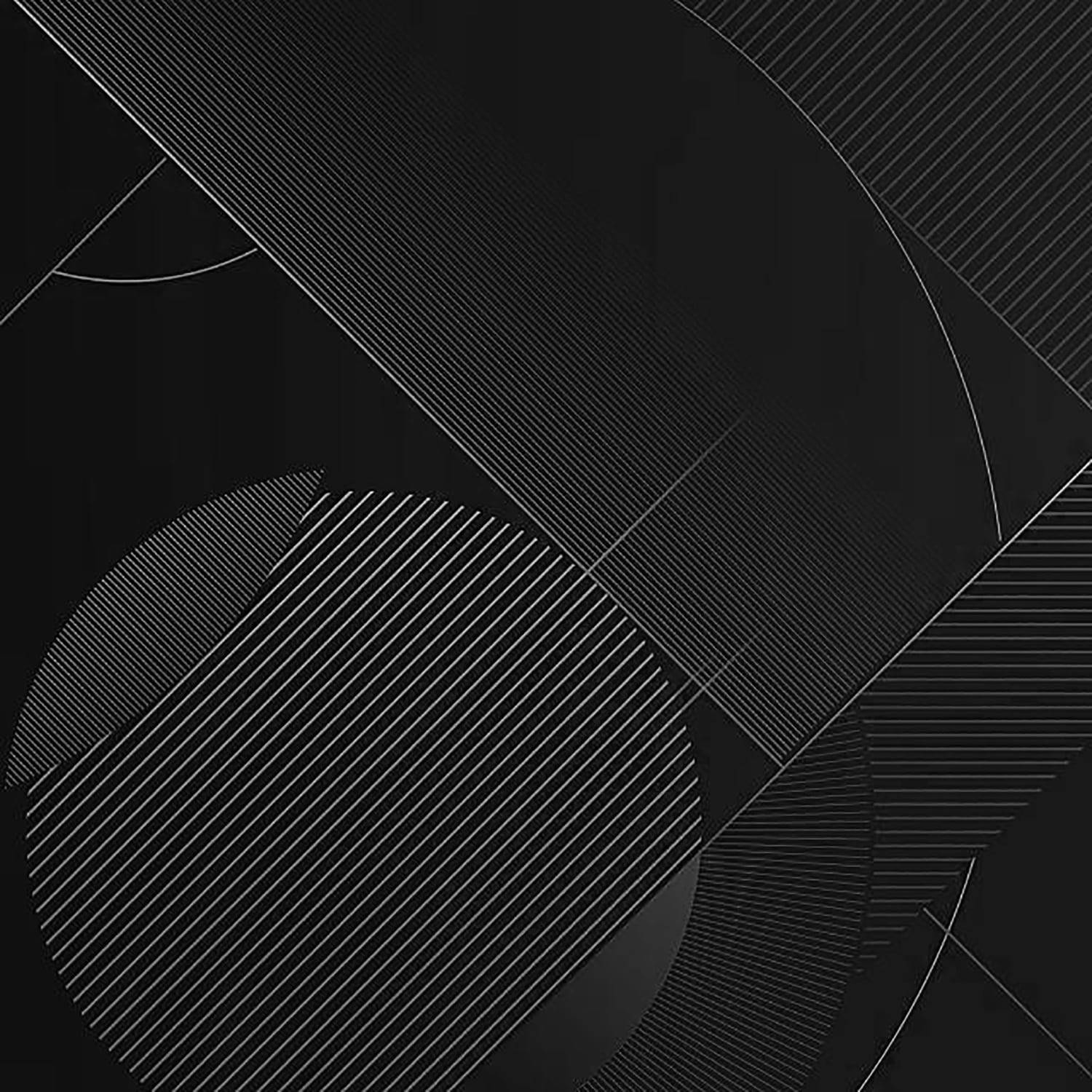 Abstract Striped Line Art Black Pattern