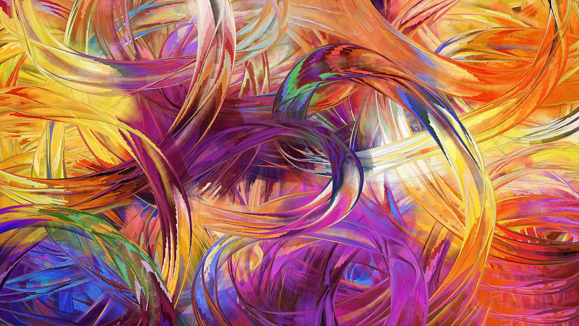 Abstract Swirling Colours Aesthetic Art Desktop Background