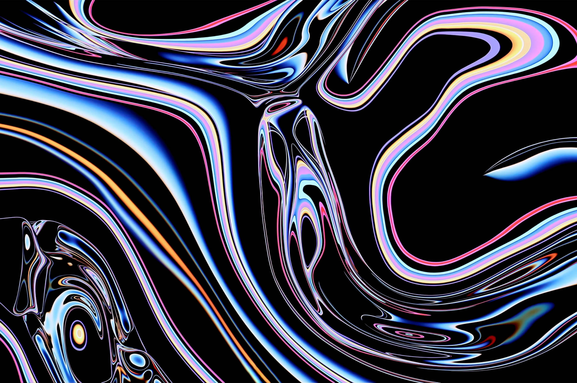 Abstract Swirling Lines Macos Background