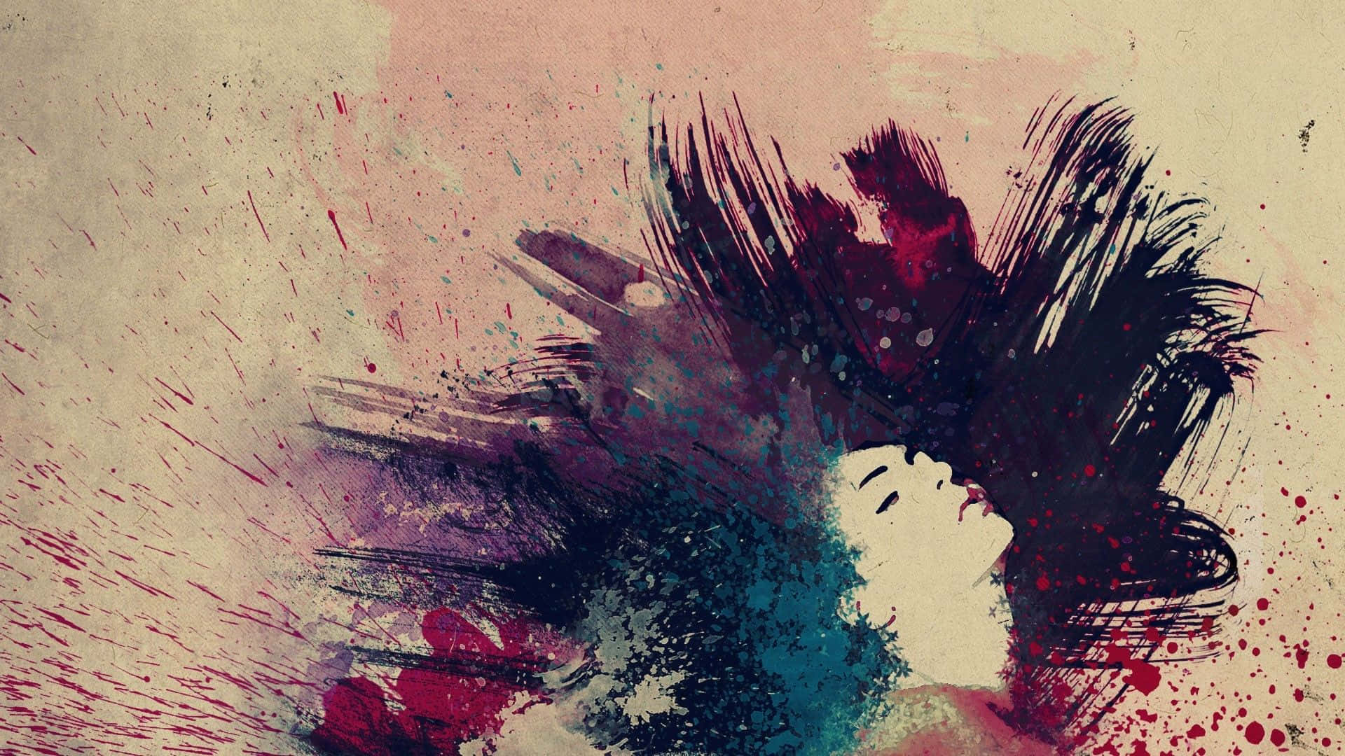 Abstract Teenager Explosion Art Background